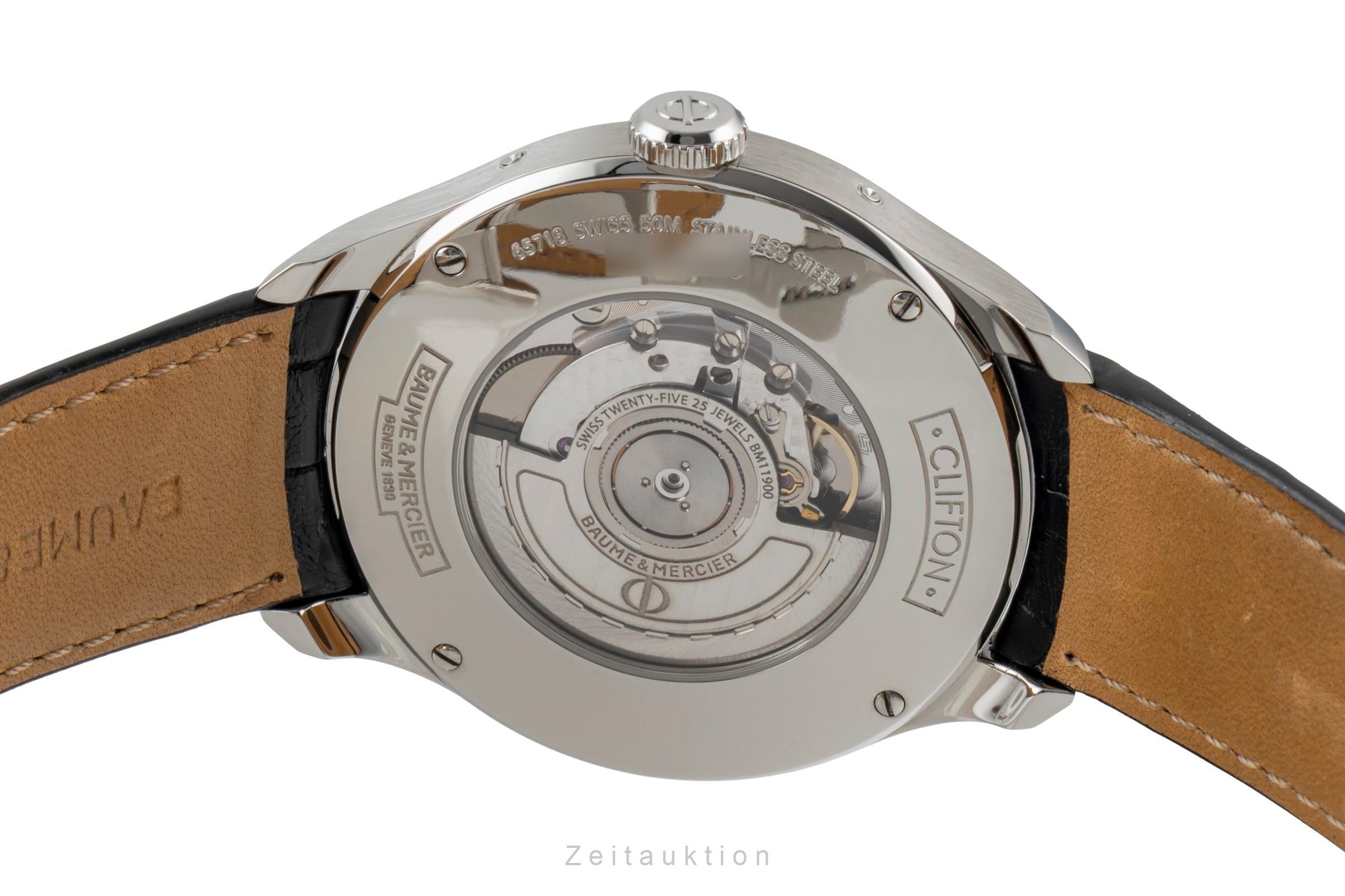 Baume & Mercier Clifton Blue Dial Stahl Automatik Herrenuhr Ref. M0A10057 [2604939]