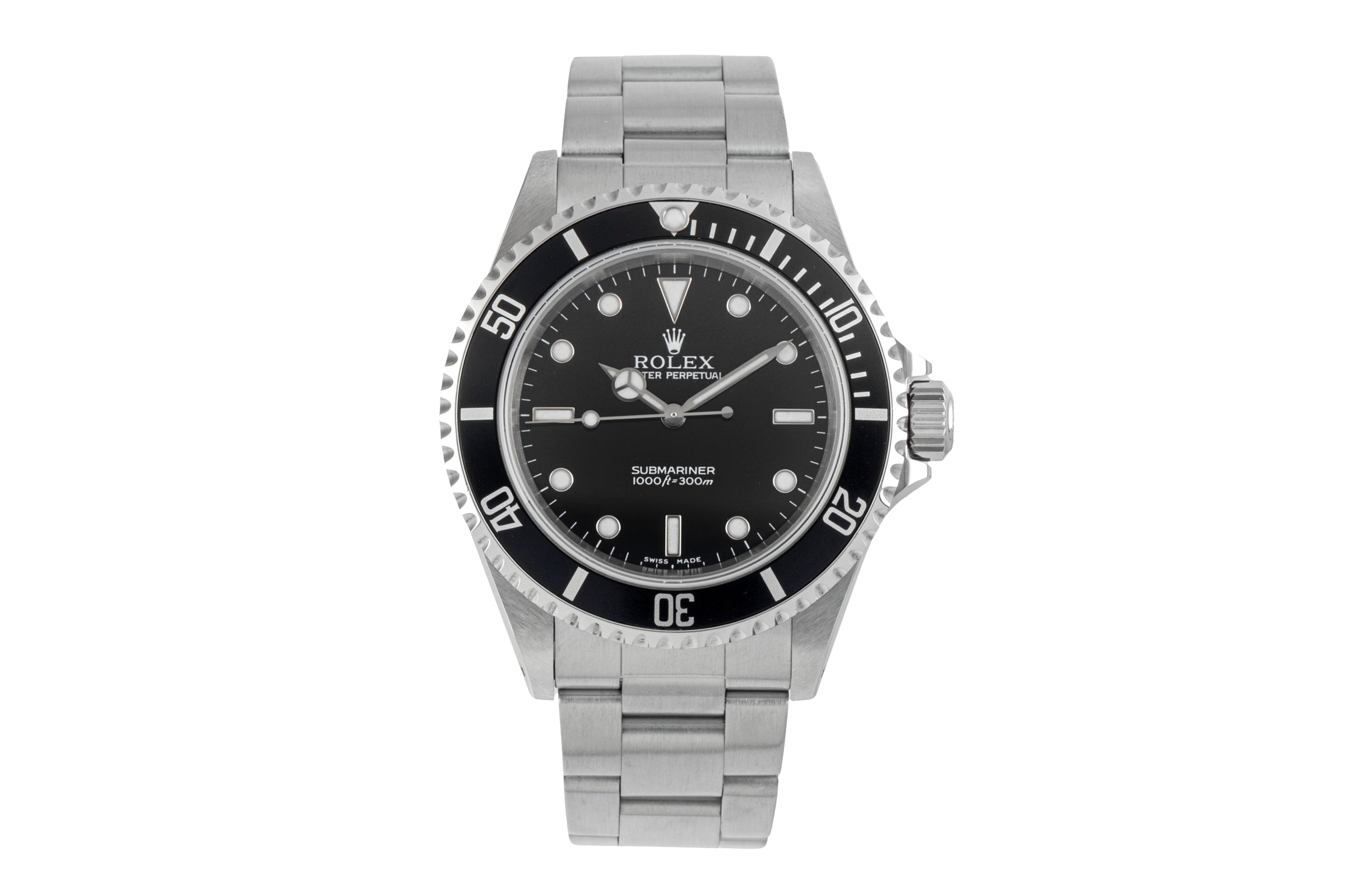 Rolex Submariner No Date Oyster Stahl Automatik Herrenuhr Ref. 14060 B&P 2001 [2604943]