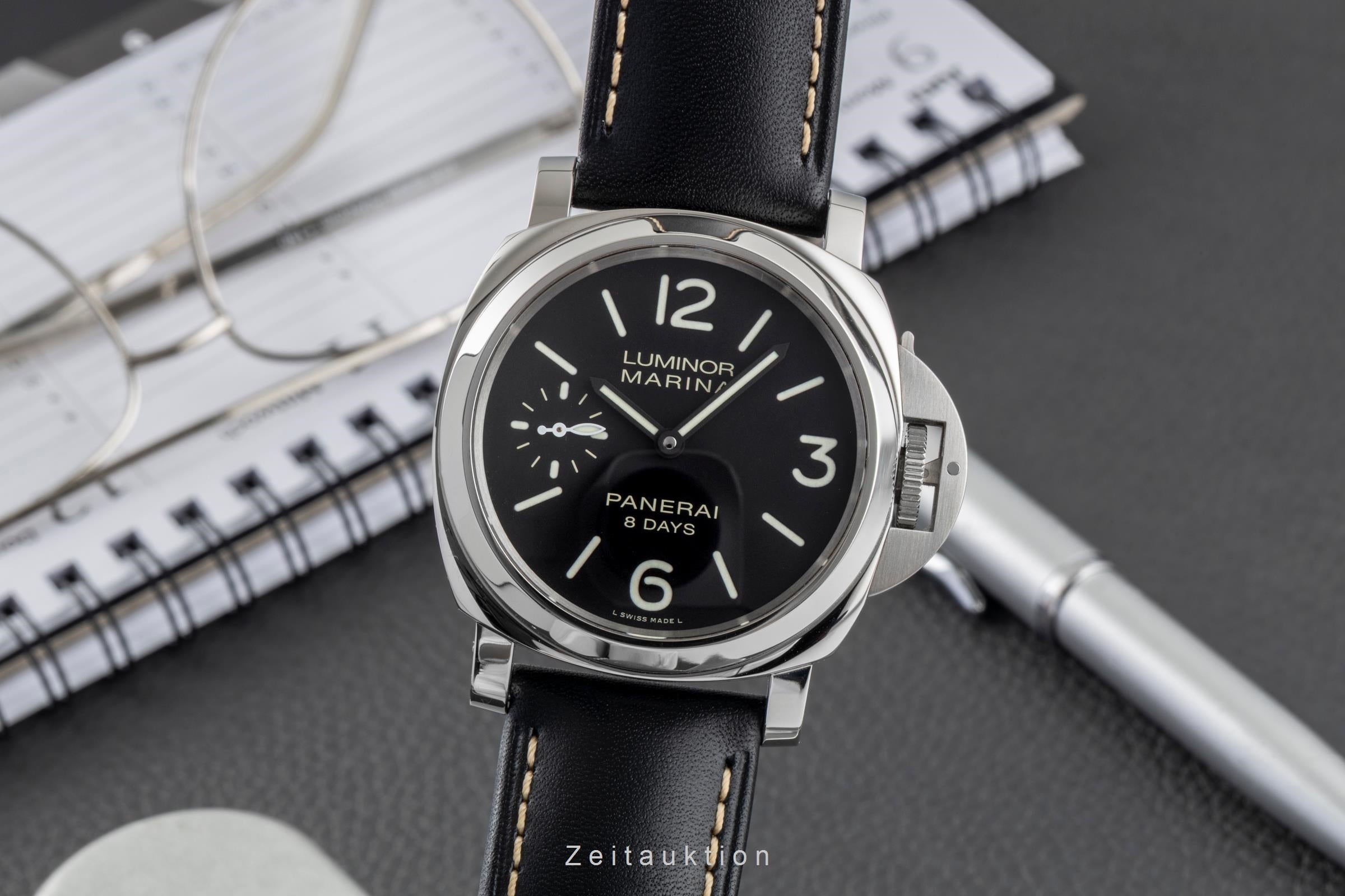Panerai Luminor Marina 44 8 Days Stahl Handaufzug Ref. PAM00510 B&P 2018 [2604964]