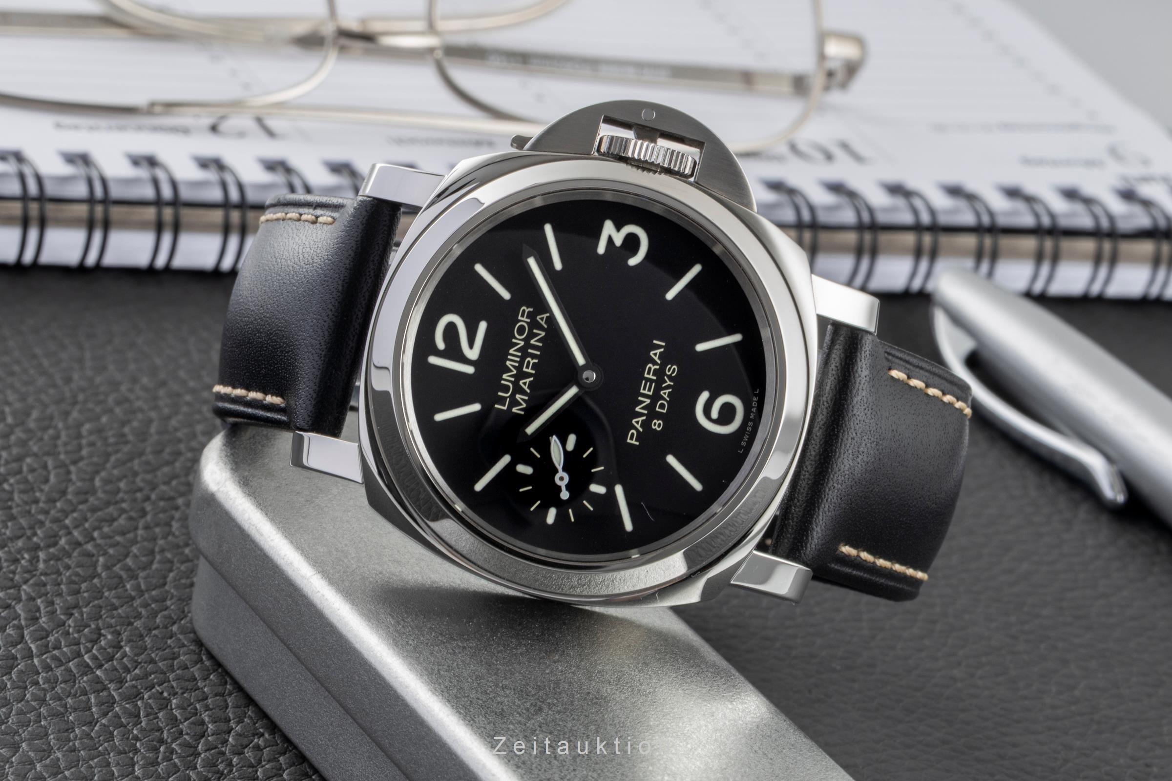 Panerai Luminor Marina 44 8 Days Stahl Handaufzug Ref. PAM00510 B&P 2018 [2604964]
