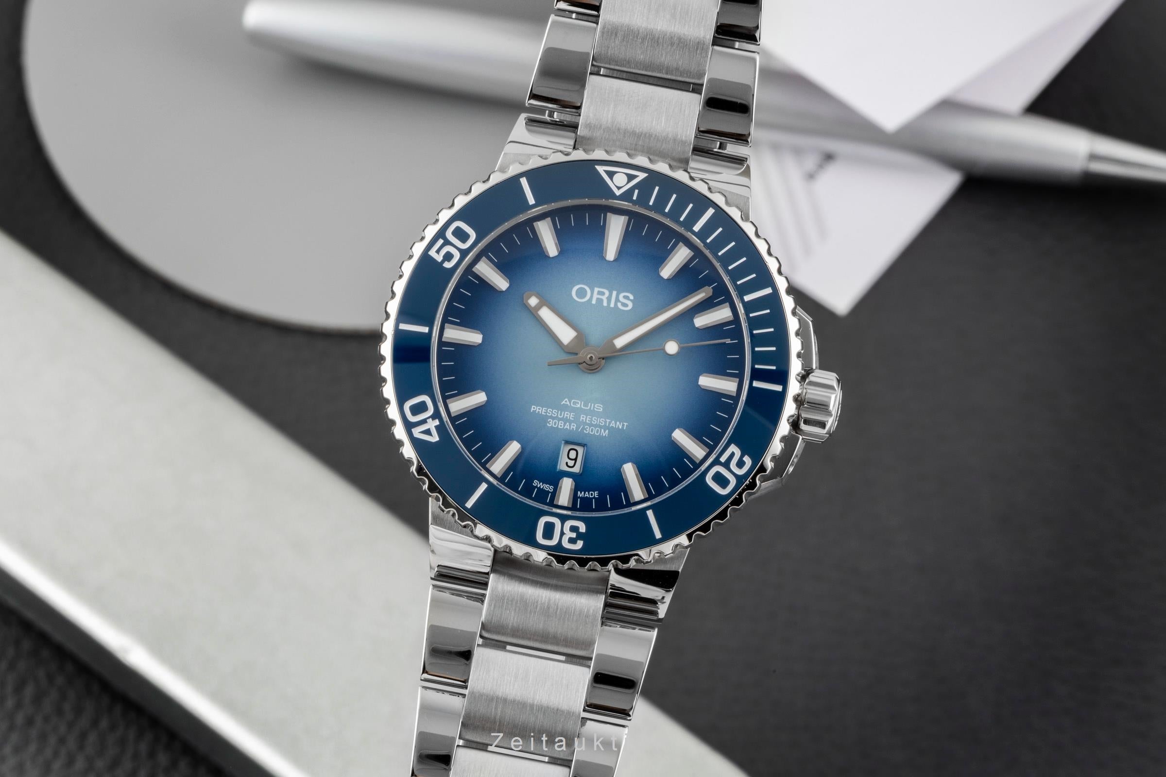 Oris Aquis Lake Baikal Limited Edition Ref. 733 7730 4175-SET Box & Papiere  [2604976]