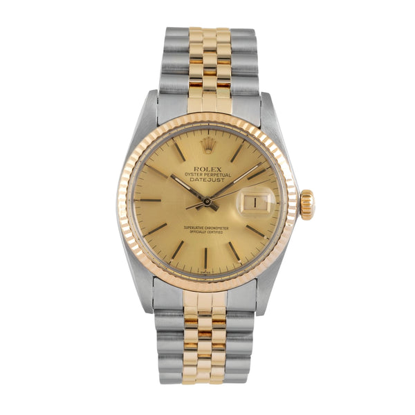 Rolex Datejust acero / oro automático reloj para caballeros 16013 Vintage  [2604979]