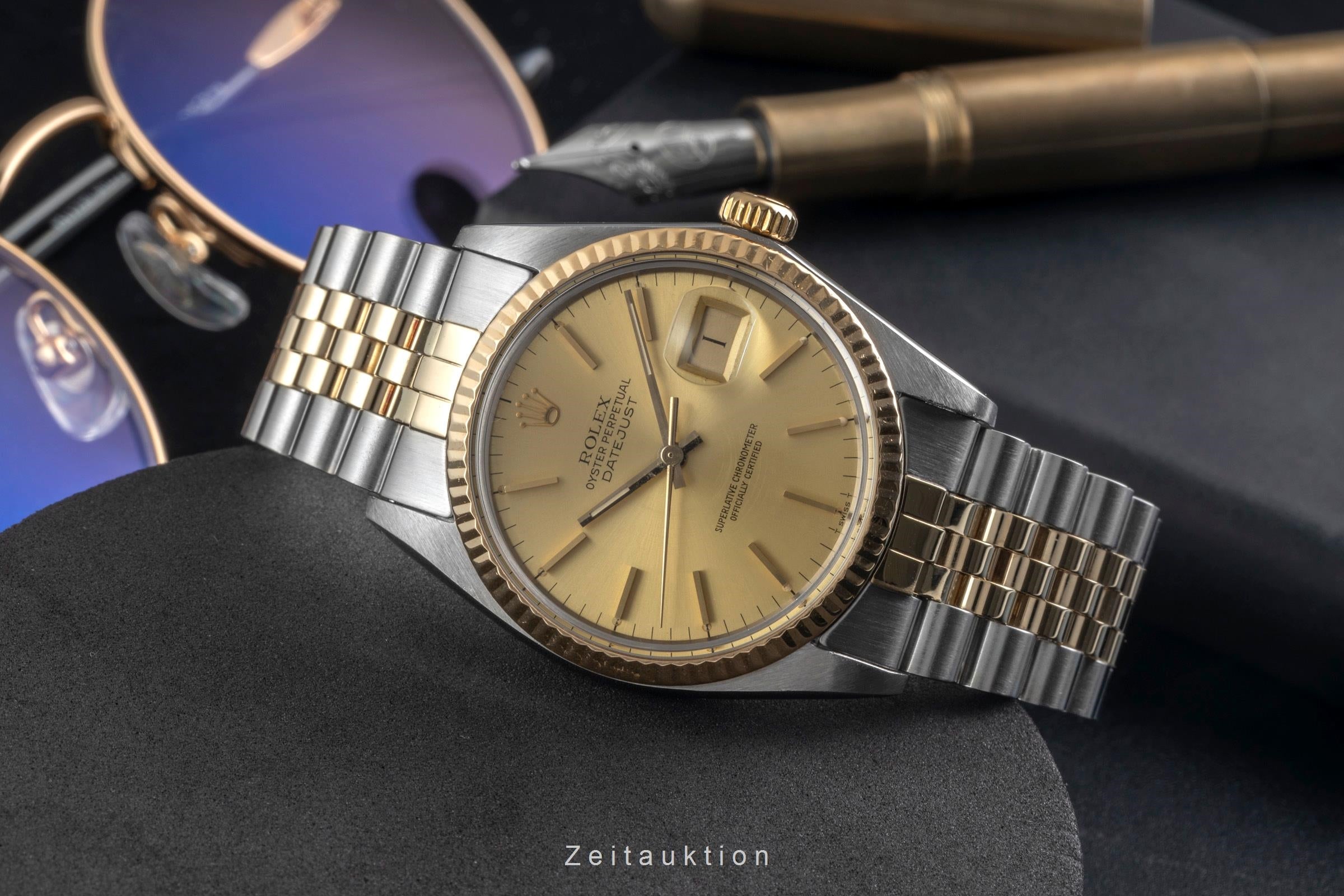 Rolex Datejust acero / oro automático reloj para caballeros 16013 Vintage  [2604979]