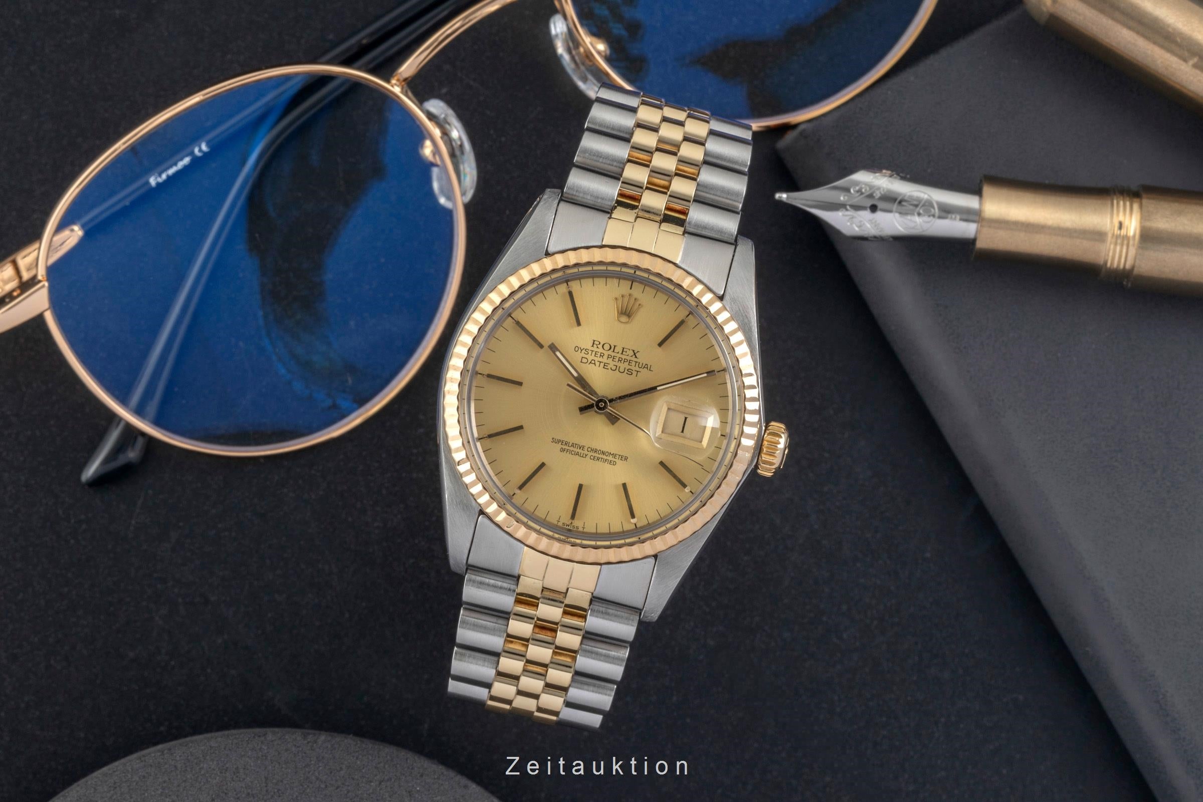 Rolex Datejust acero / oro automático reloj para caballeros 16013 Vintage  [2604979]