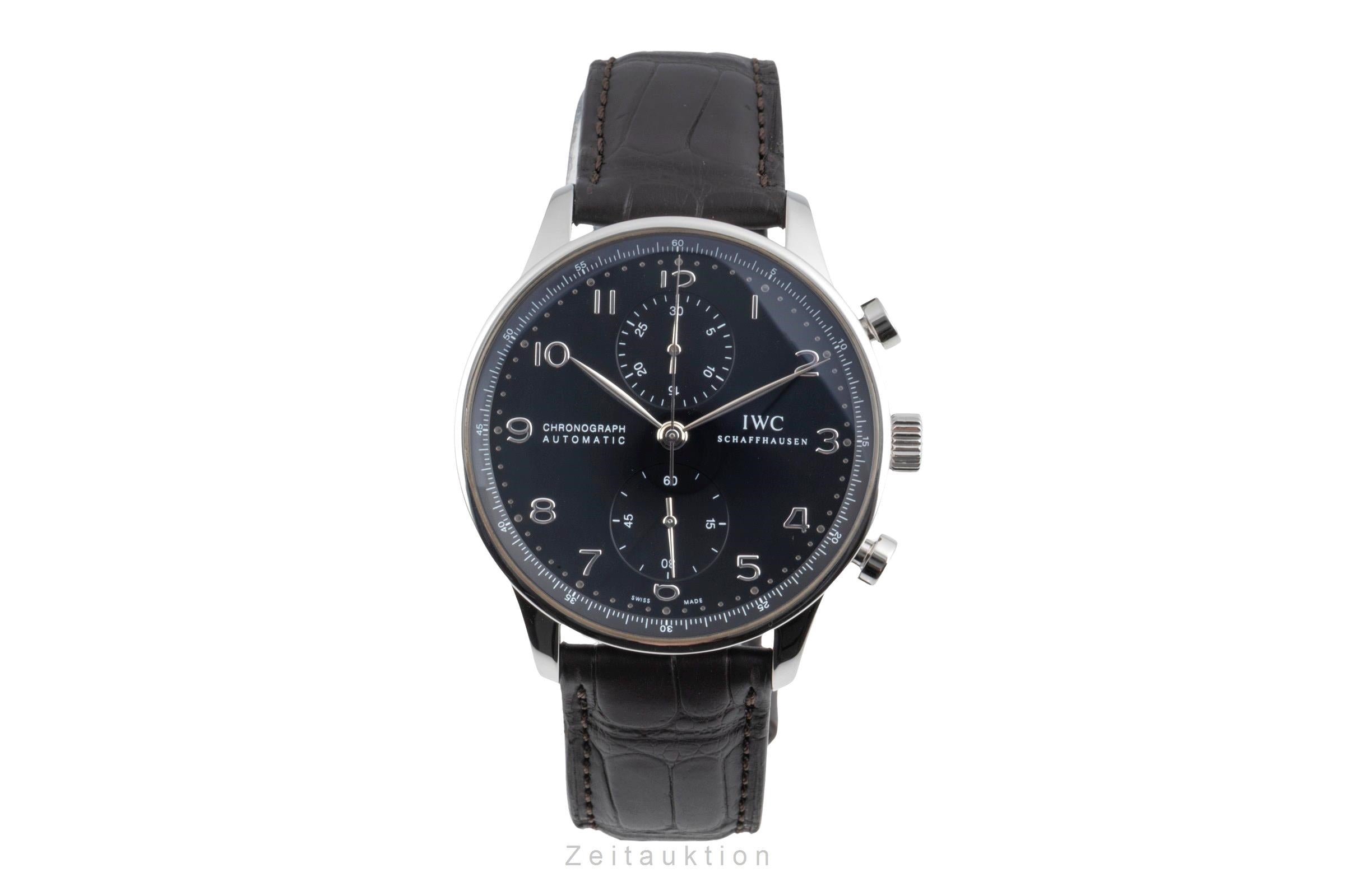 IWC Portugieser chronograph steel automatic men's watch IW371447 LP: 9100EUR  [2604985]