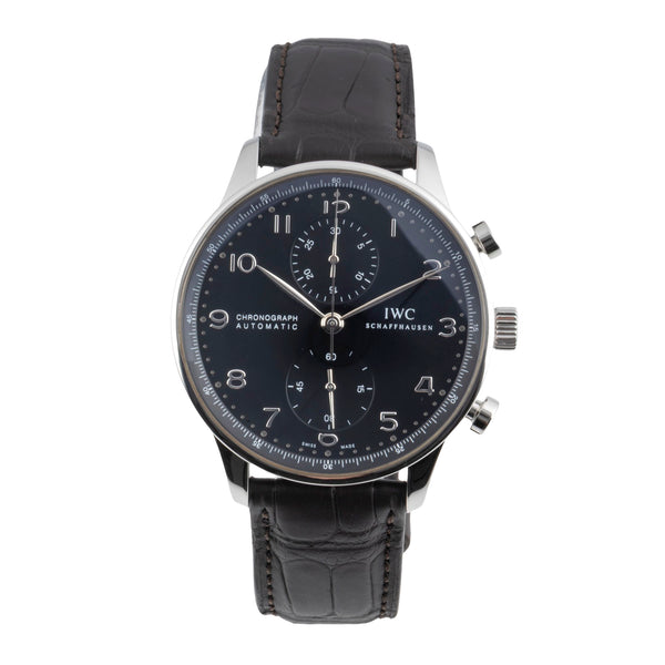 IWC Portugieser chronograph steel automatic men's watch IW371447 LP: 9100EUR  [2604985]