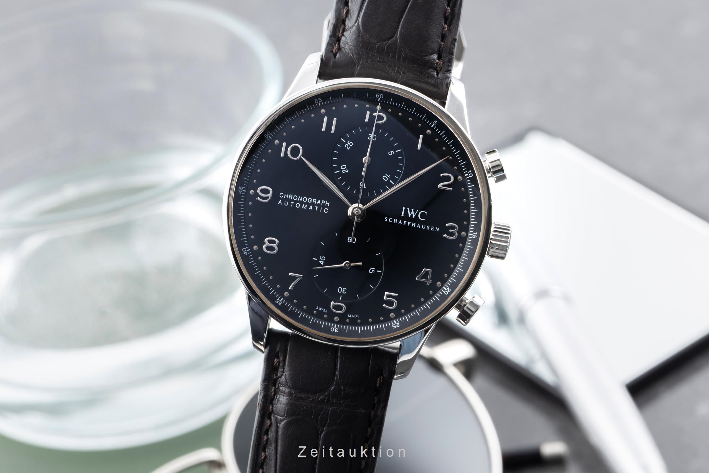 IWC Portugieser chronograph steel automatic men's watch IW371447 LP: 9100EUR  [2604985]