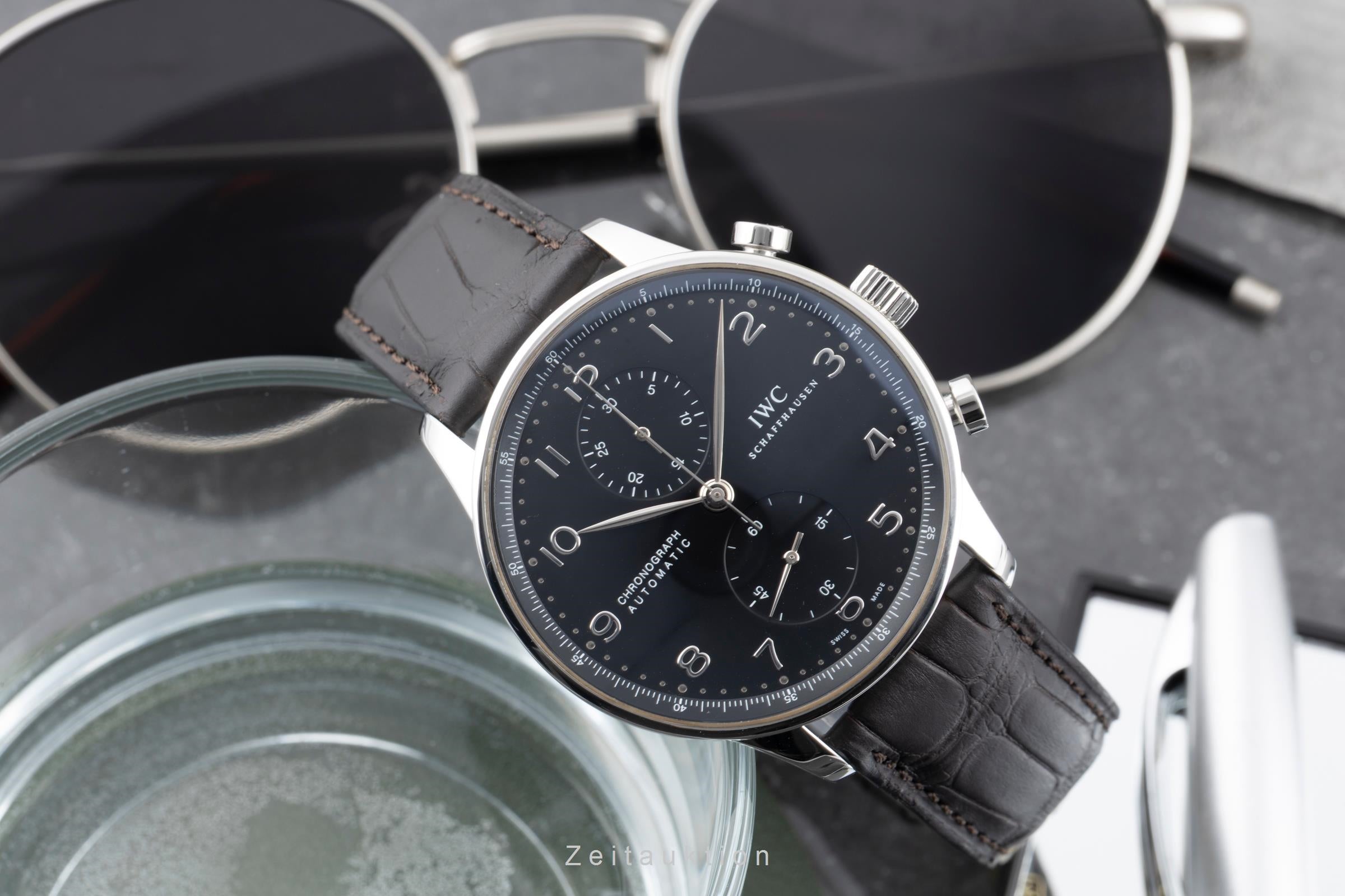 IWC Portugieser chronograph steel automatic men's watch IW371447 LP: 9100EUR  [2604985]