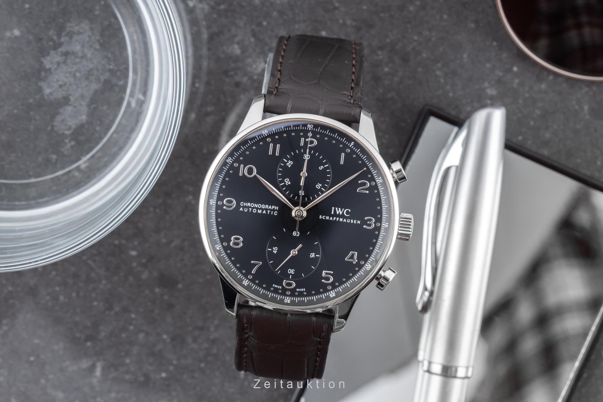 IWC Portugieser chronograph steel automatic men's watch IW371447 LP: 9100EUR  [2604985]