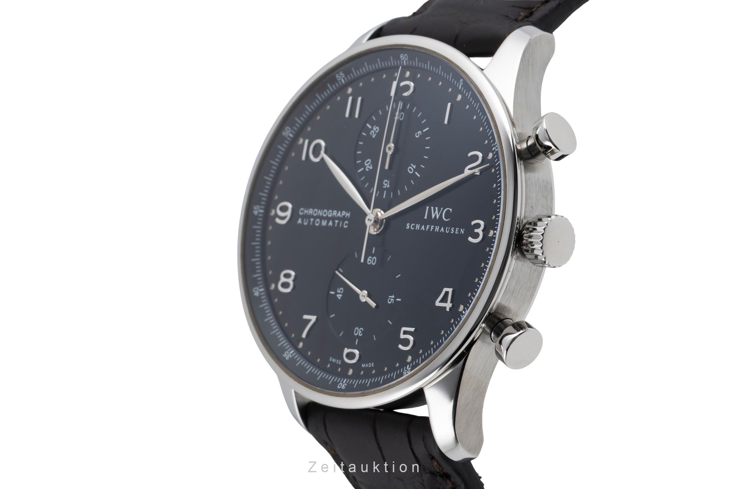 IWC Portugieser chronograph steel automatic men's watch IW371447 LP: 9100EUR  [2604985]