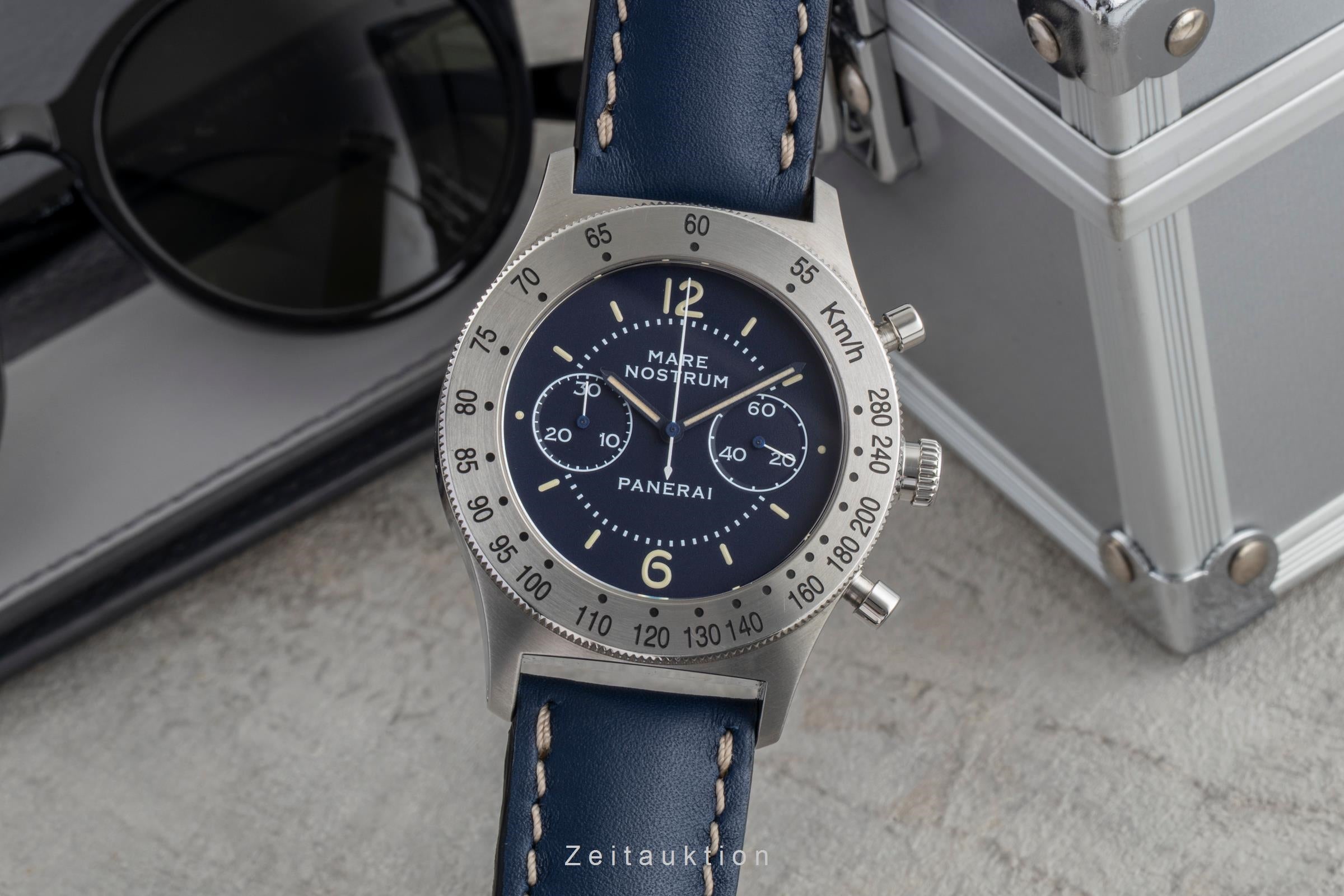 Panerai Mare Nostrum Chronograph Handaufzug Ref. PAM00716 B&P 2016 limited [2604992]