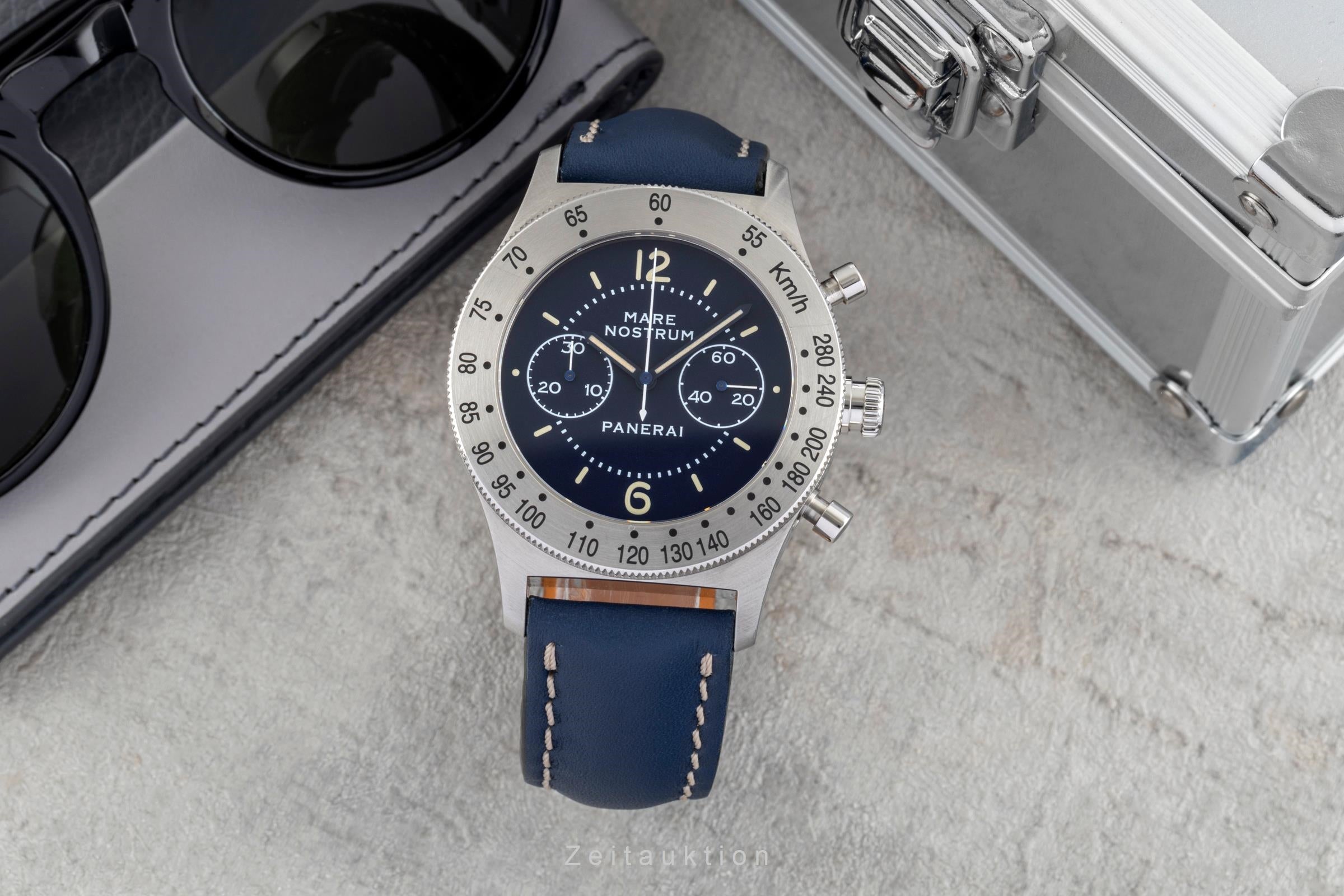 Panerai Mare Nostrum Chronograph Handaufzug Ref. PAM00716 B&P 2016 limited [2604992]