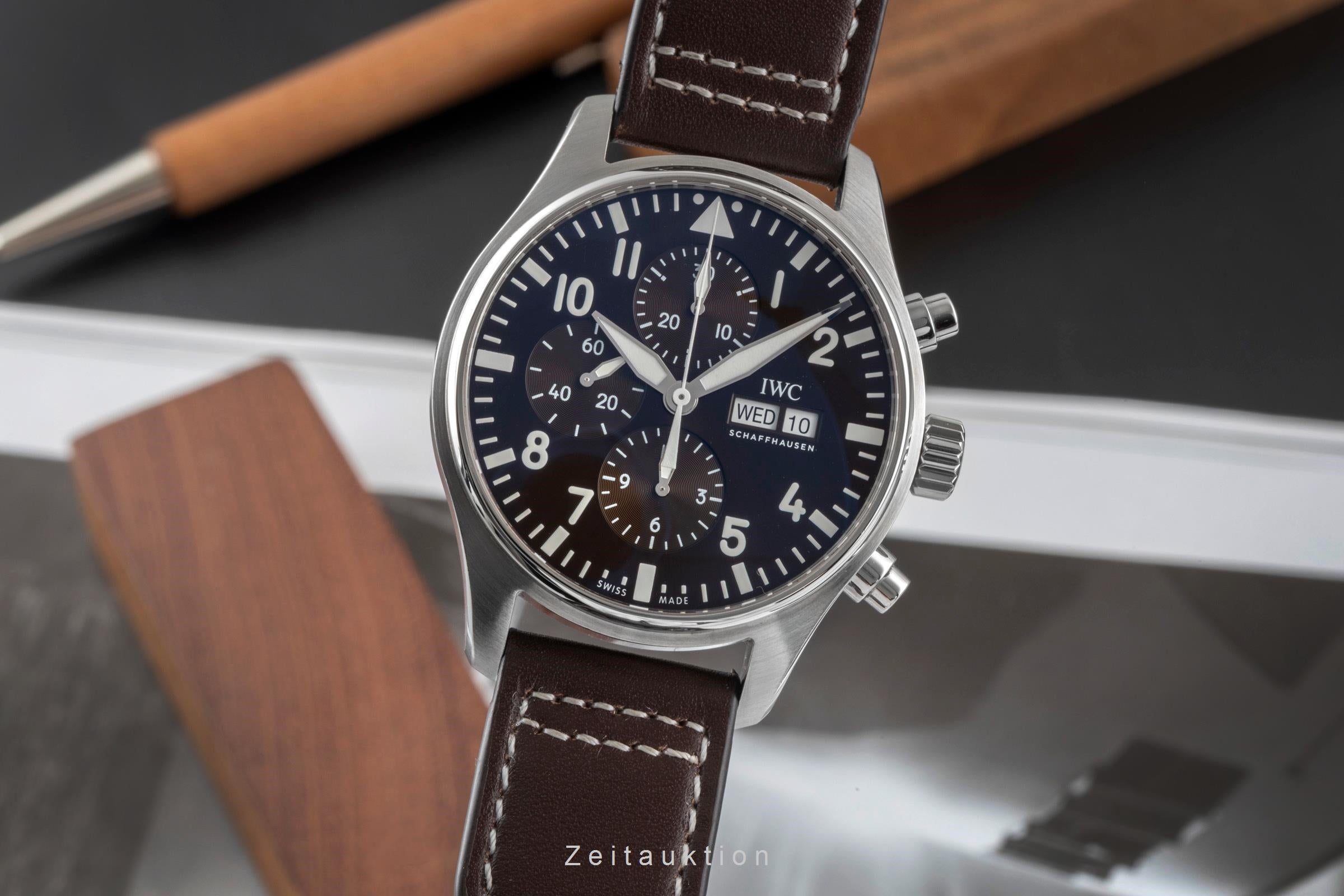 IWC Fliegeruhr Chronograph Antoine de Saint Exupéry Automatik Ref. IW377713 B&P [2605002]