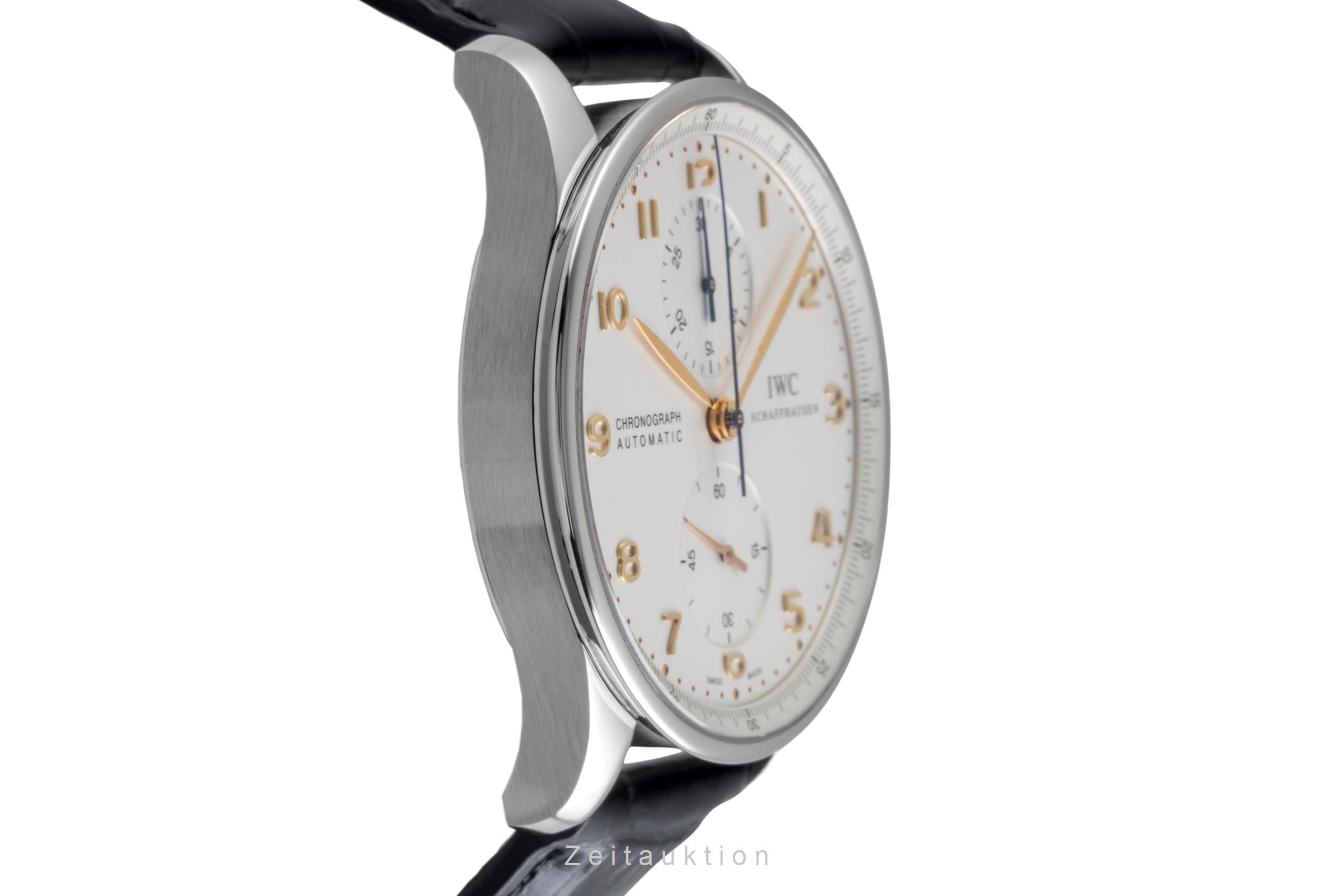 IWC Portugieser chronographe acier automatique montre pour hommes IW371445  [2605007]