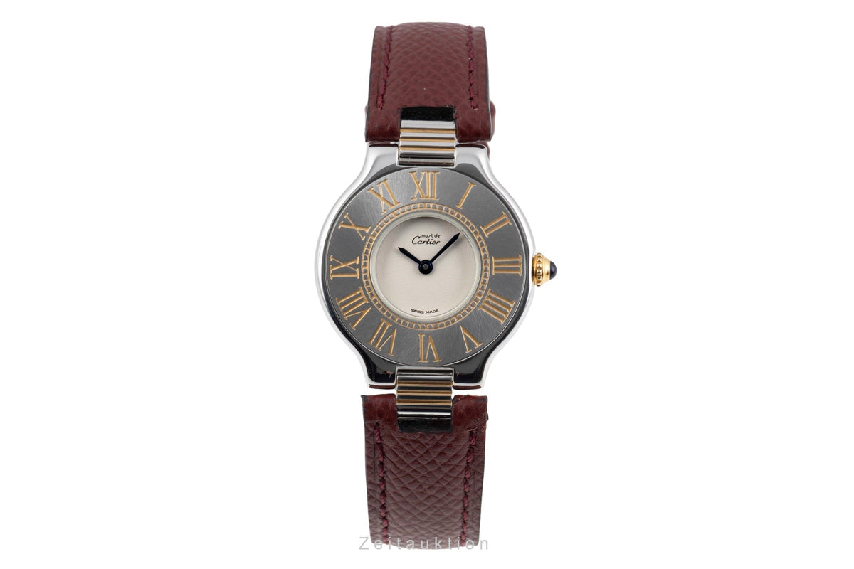 Cartier Ligne 21 acciaio / dorato quarzo orologio da donna  [2605023]
