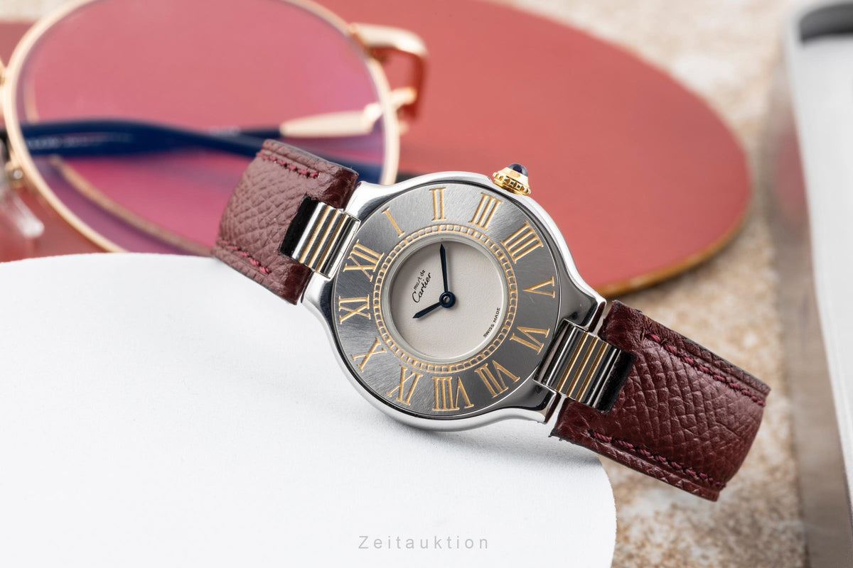 Cartier Ligne 21 acciaio / dorato quarzo orologio da donna  [2605023]