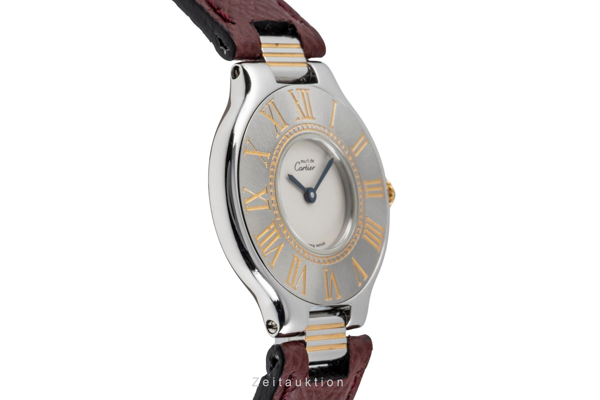 Cartier Ligne 21 acciaio / dorato quarzo orologio da donna  [2605023]