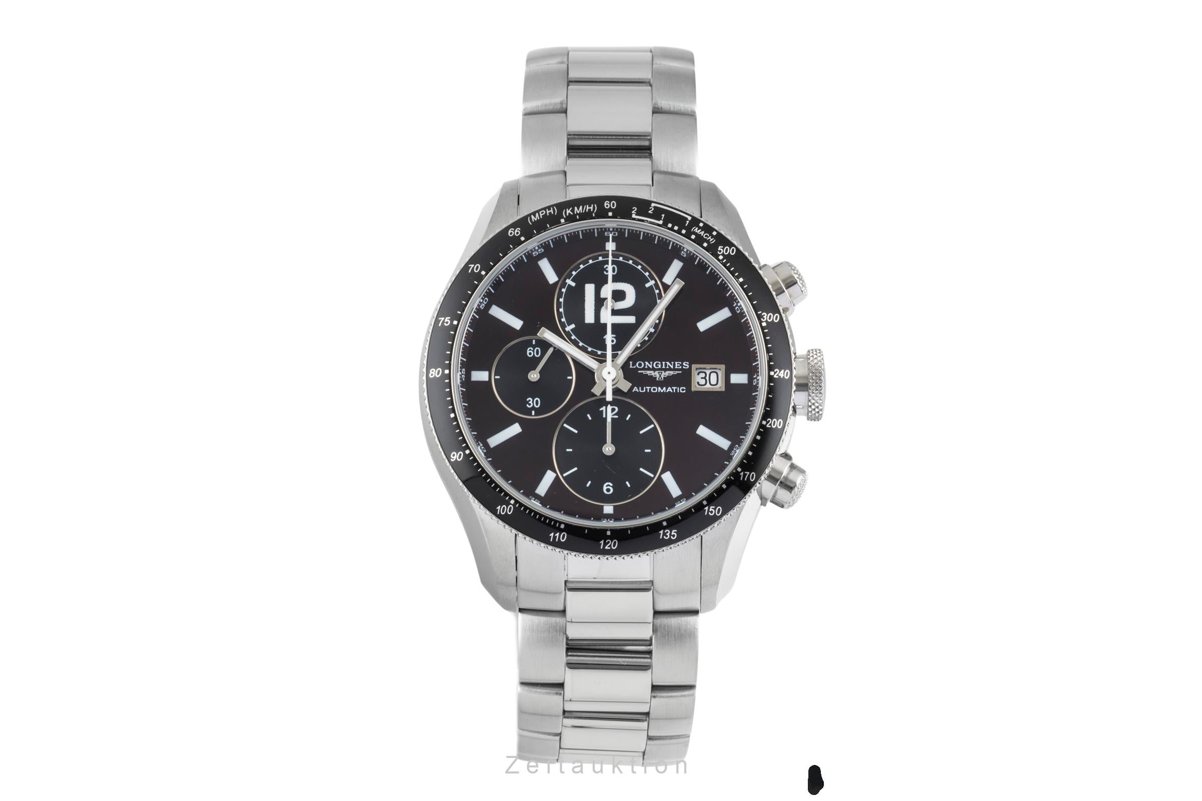 Longines Grande Vitesse Tachymeter Brown Dial Stahl Automatik L3.636.4.60.0 B&P [2605027]