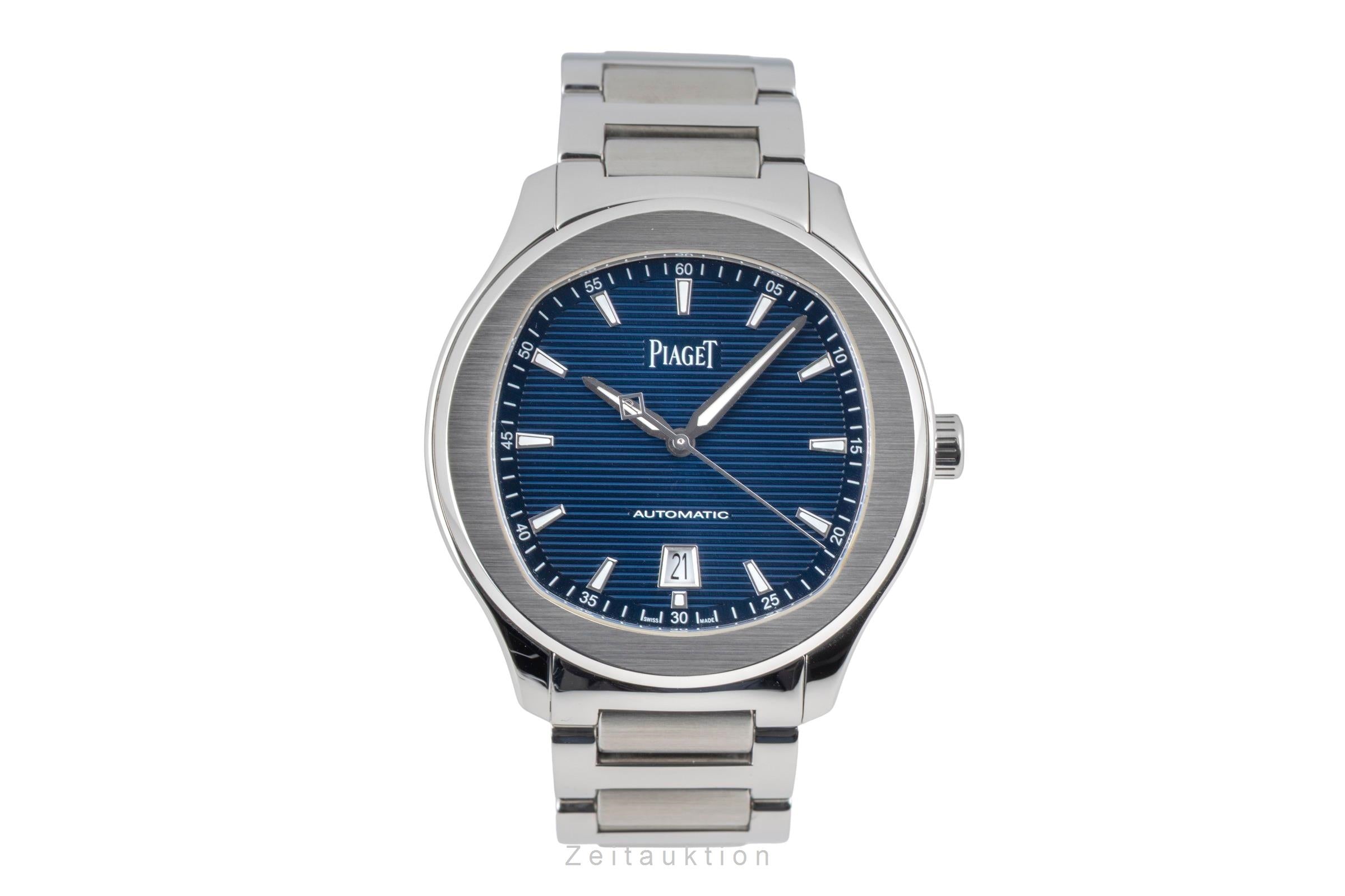 Piaget Polo S Edelstahl Blue Dial Automatik Herrenuhr Ref. G0A41002 Papiere 2017 [2605051]