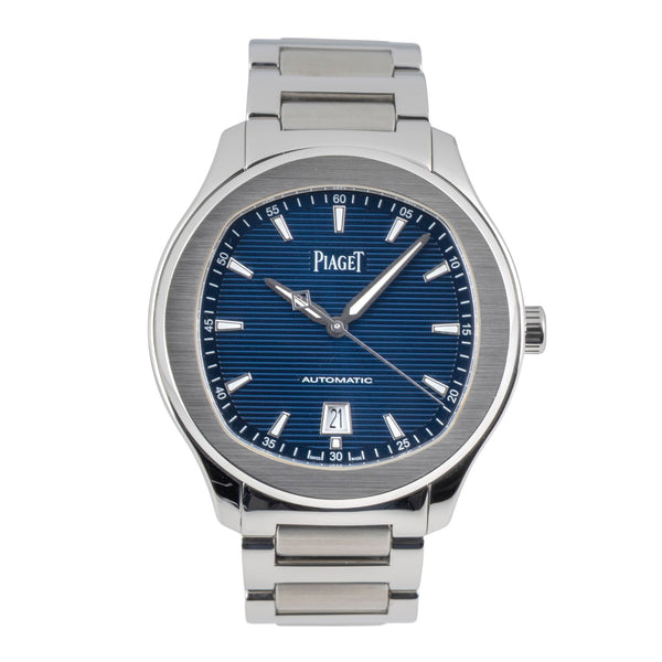 Piaget Polo S Edelstahl Blue Dial Automatik Herrenuhr Ref. G0A41002 Papiere 2017 [2605051]