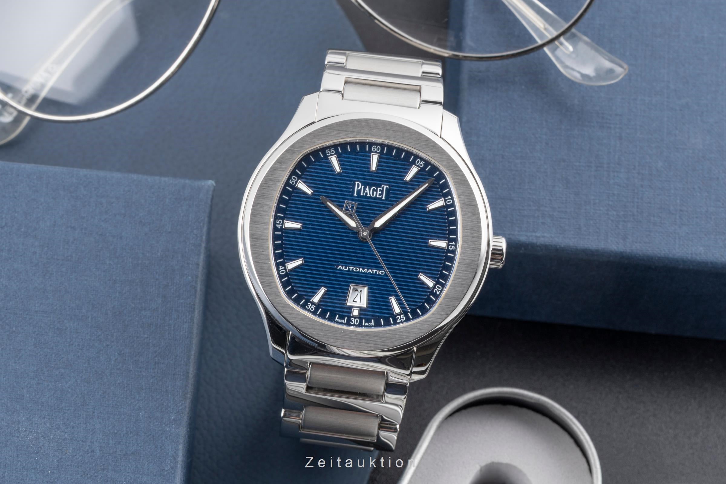 Piaget Polo S Edelstahl Blue Dial Automatik Herrenuhr Ref. G0A41002 Papiere 2017 [2605051]