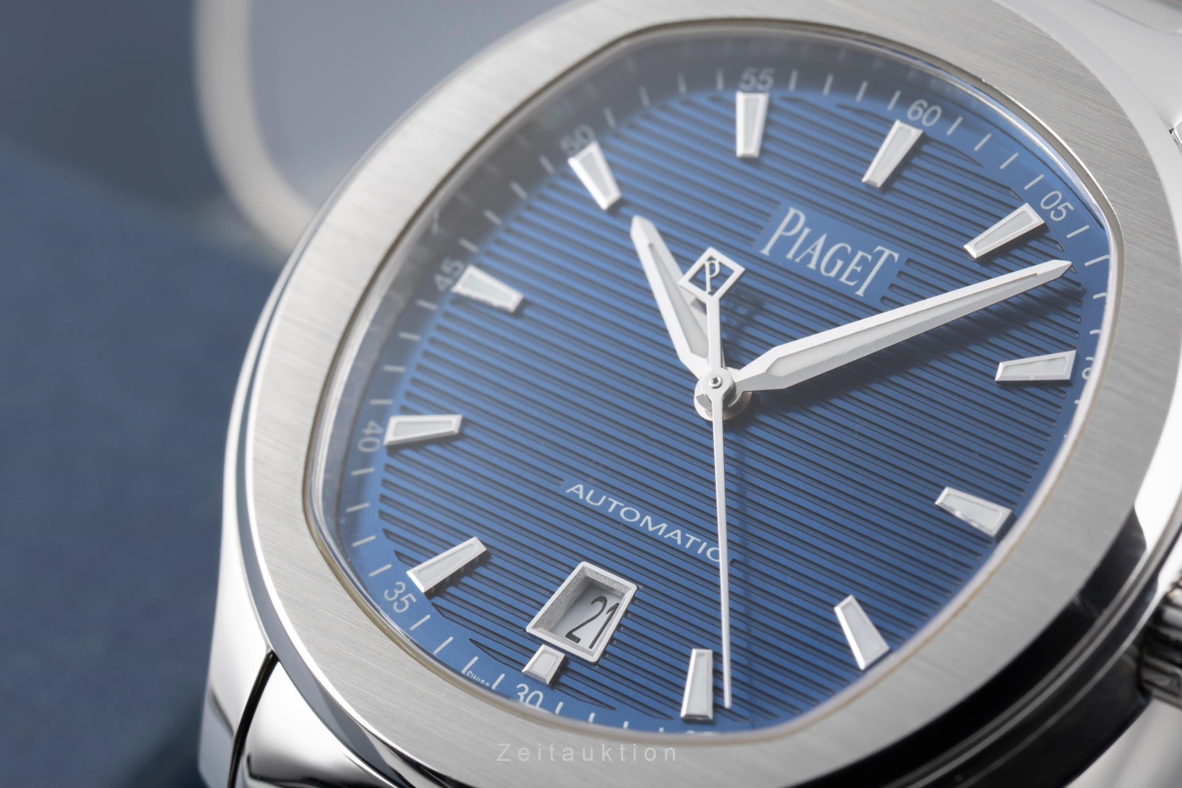 Piaget Polo S Edelstahl Blue Dial Automatik Herrenuhr Ref. G0A41002 Papiere 2017 [2605051]