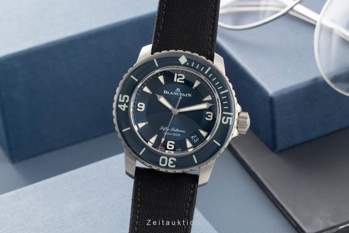 Blancpain Fifty Fathoms titanium automatic men's watch 5015-12B40-O52A LP: 18200EUR  [2605052]