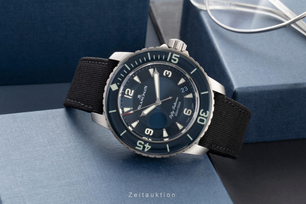 Blancpain Fifty Fathoms titanium automatic men's watch 5015-12B40-O52A LP: 18200EUR  [2605052]