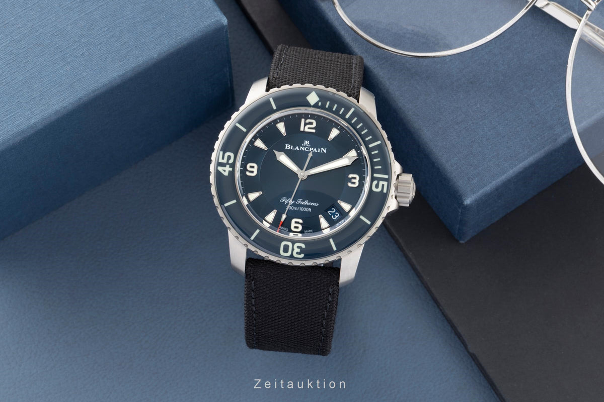 Blancpain Fifty Fathoms titanium automatic men's watch 5015-12B40-O52A LP: 18200EUR  [2605052]
