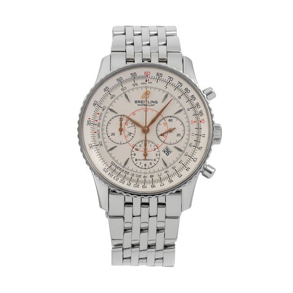 Breitling Montbrillant chronograph steel automatic men's watch A41370  [2605057]