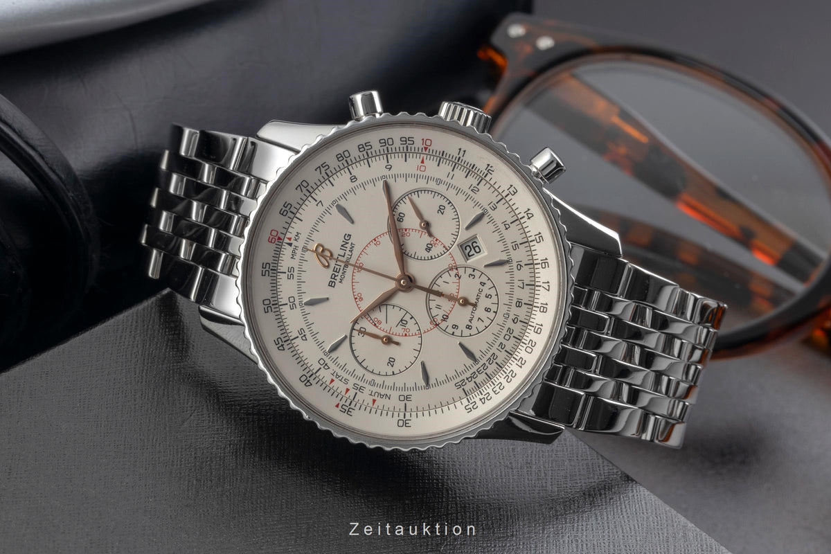 Breitling Montbrillant chronograph steel automatic men's watch A41370  [2605057]