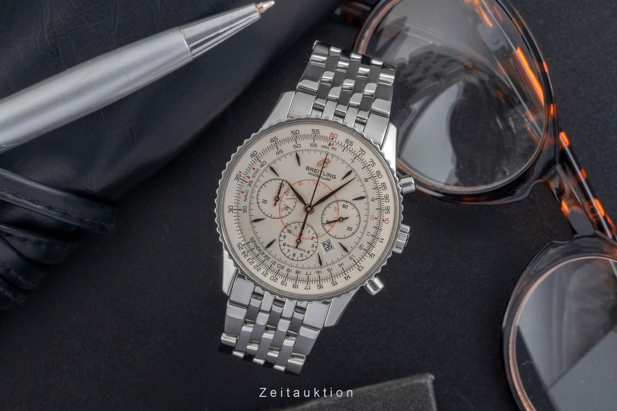 Breitling Montbrillant chronograph steel automatic men's watch A41370  [2605057]