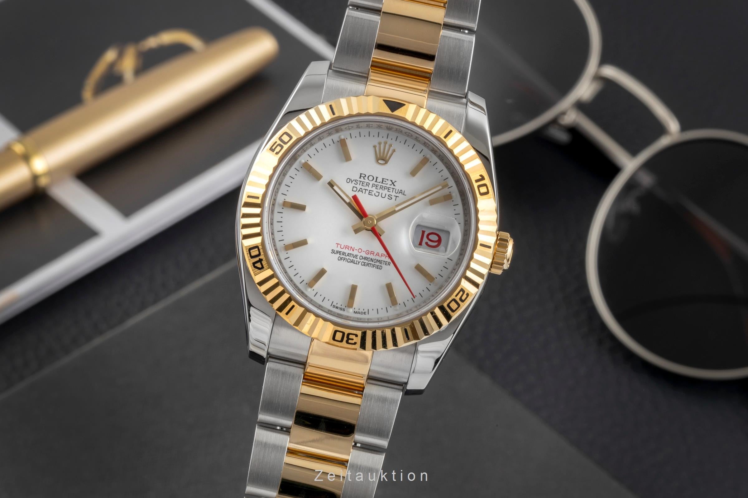 Rolex Datejust Turn-O-Graph acero / oro automático reloj para caballeros 116263  [2605063]