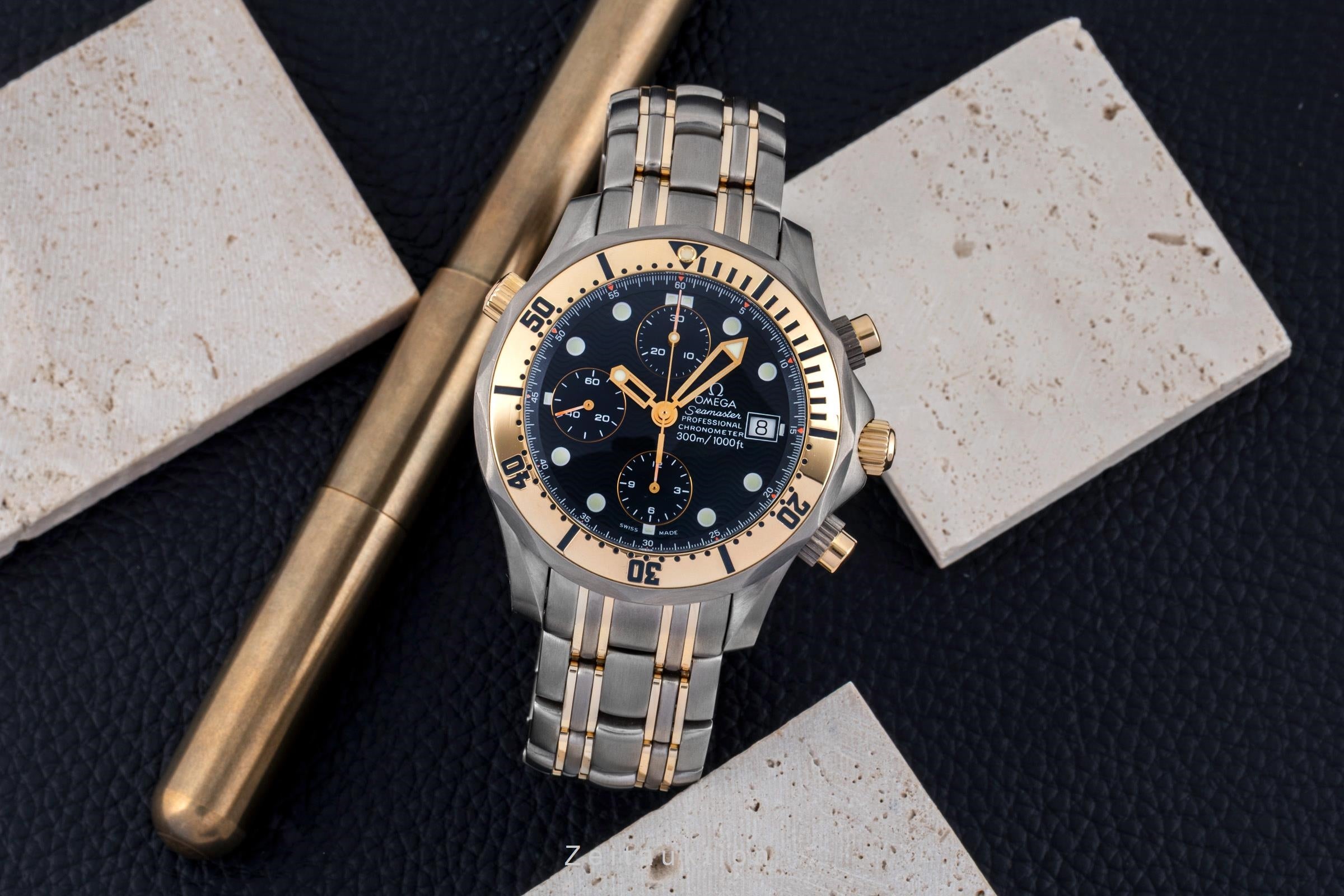 Omega Seamaster chronograph titanium / gold automatic men's watch 2297.80.00  [2605082]