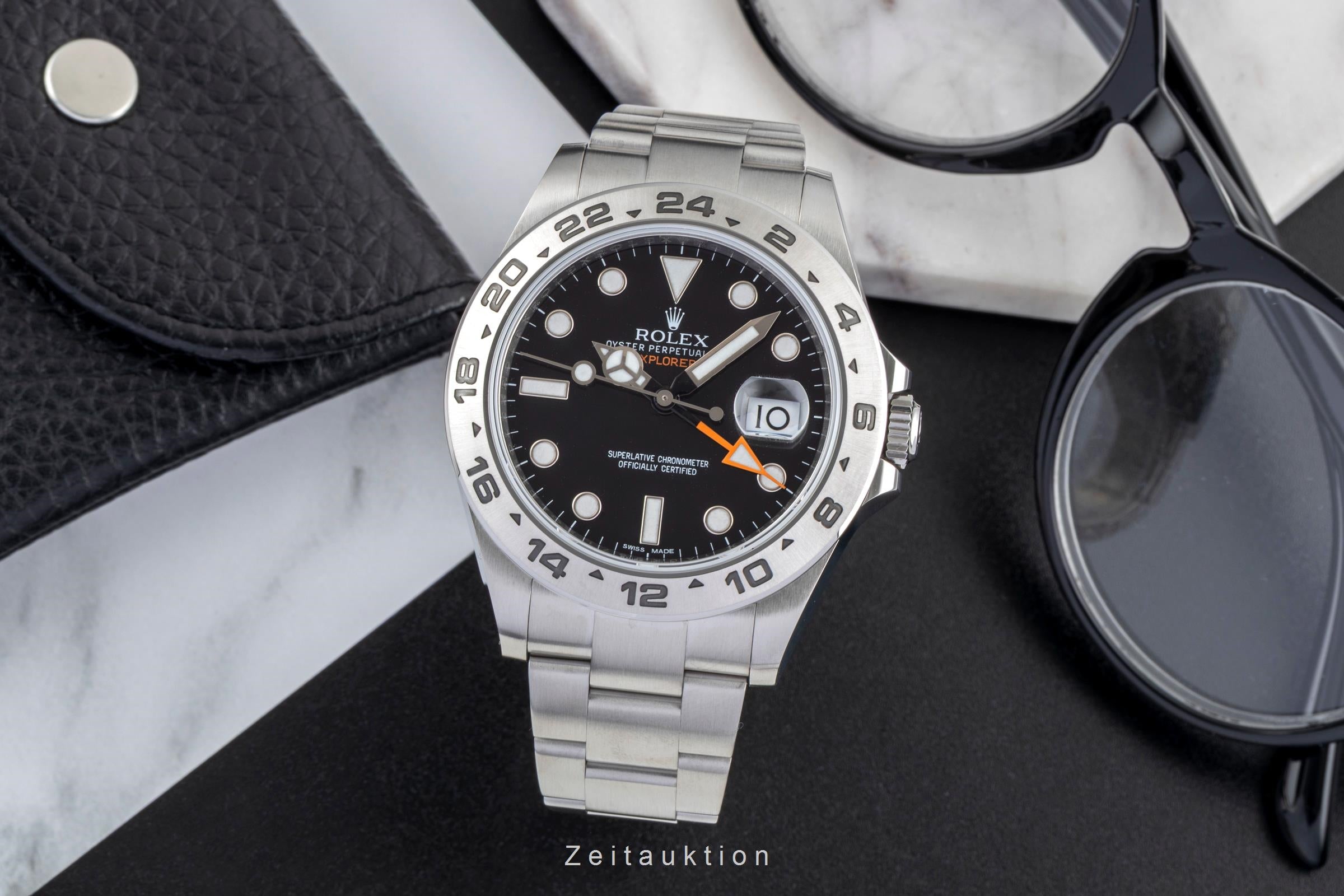 Rolex Explorer II acero automático reloj para caballeros 216570  [2605088]