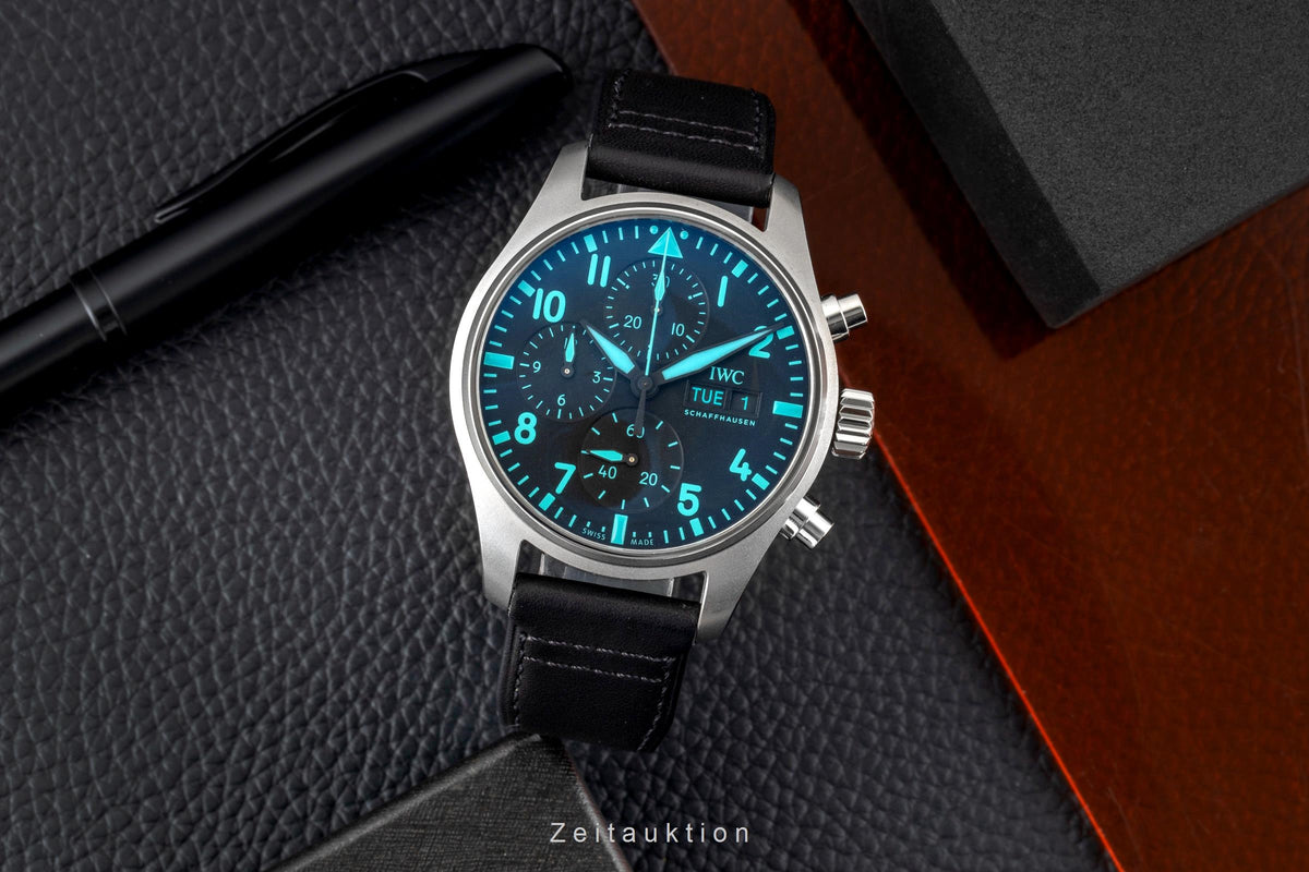 IWC Fliegerchronograph chronograph titanium automatic men's watch IW388108 LP: 9400EUR  [2605121]