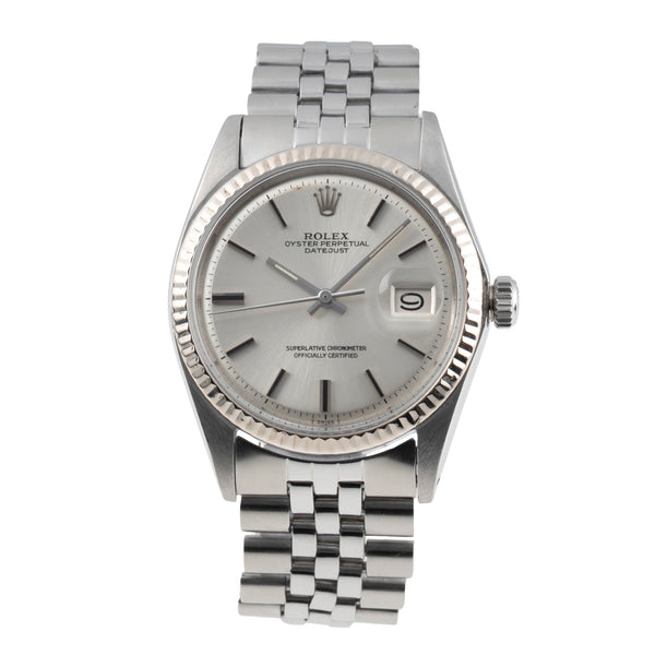 Rolex Datejust acero / oro blanco automático reloj para caballeros 1601 Vintage  [2605131]