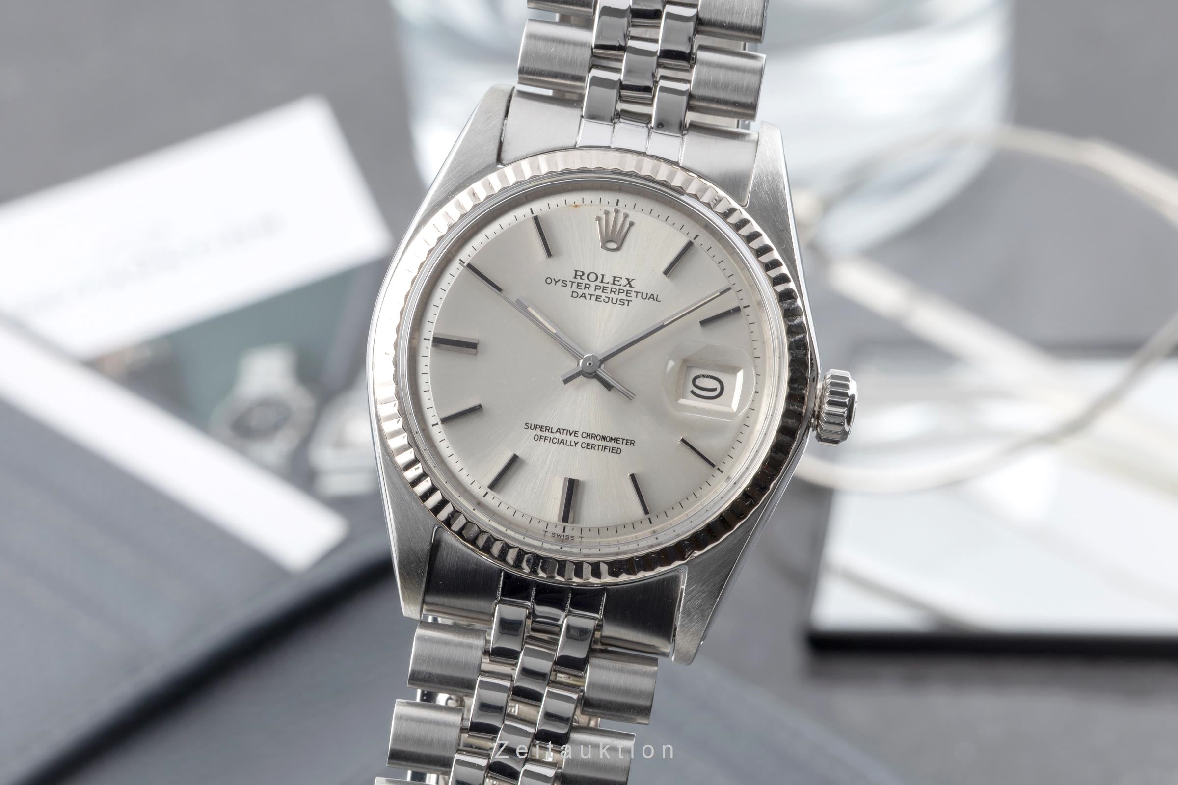 Rolex Datejust acero / oro blanco automático reloj para caballeros 1601 Vintage  [2605131]