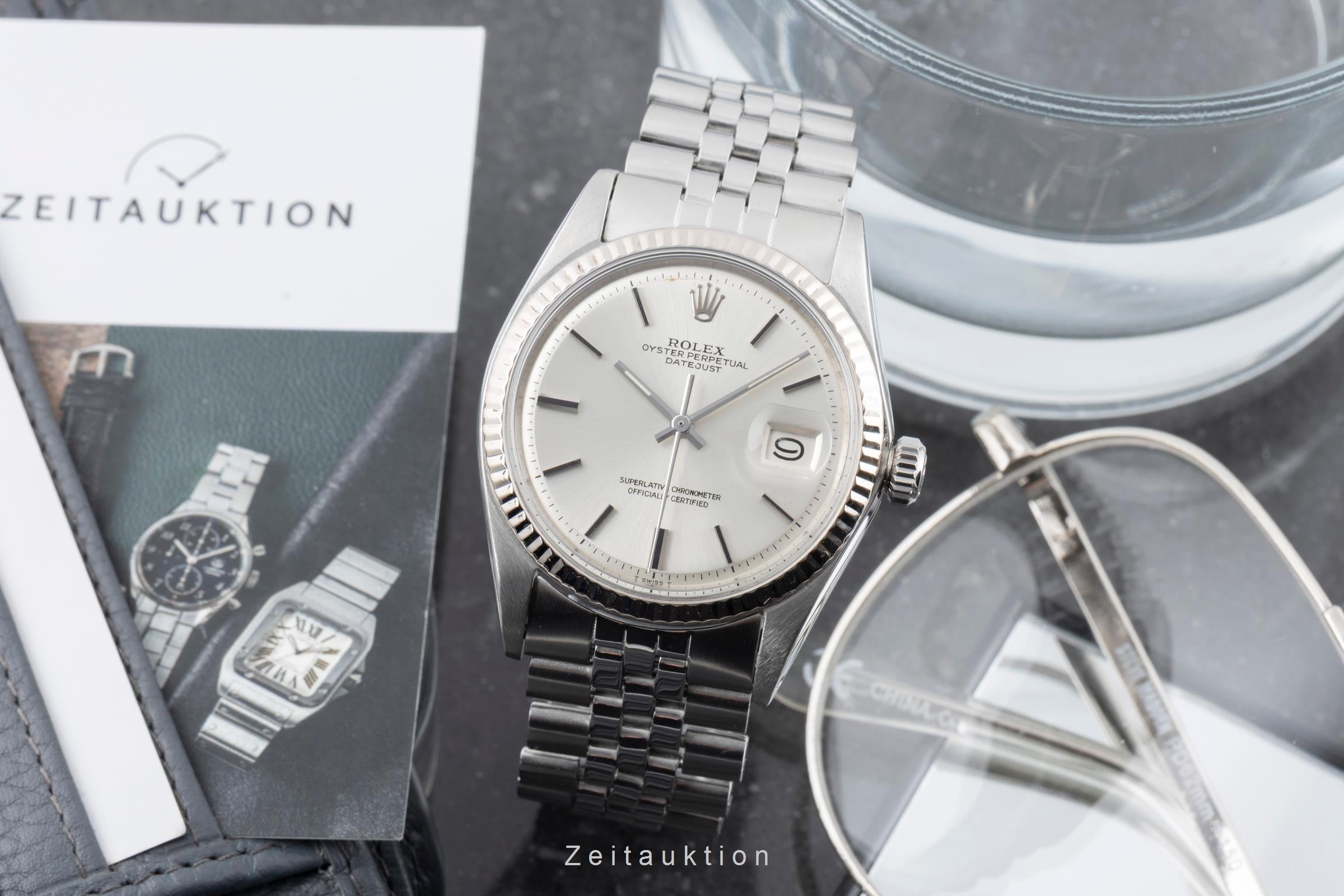 Rolex Datejust acero / oro blanco automático reloj para caballeros 1601 Vintage  [2605131]