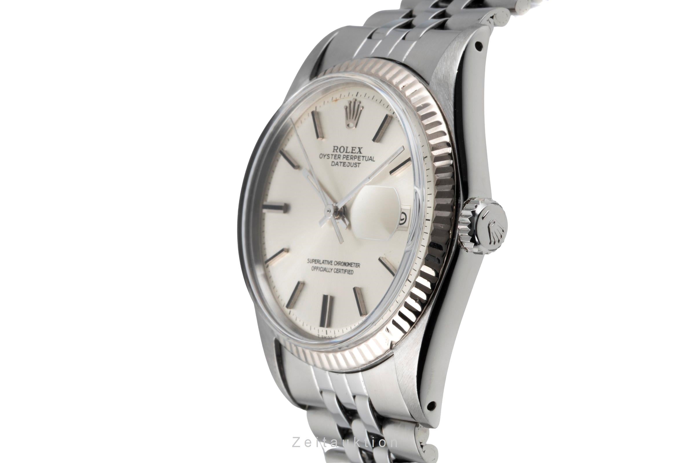 Rolex Datejust acero / oro blanco automático reloj para caballeros 1601 Vintage  [2605131]