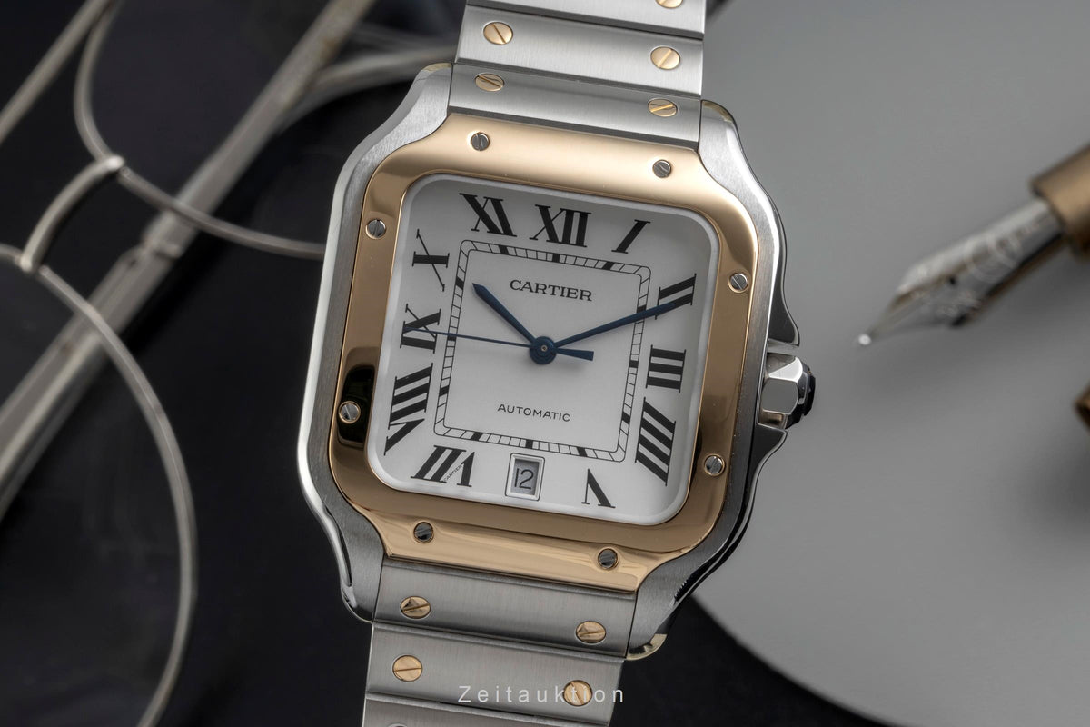 Cartier Santos steel / gold automatic men's watch W2SA0006 LP: 14000EUR  [2605132]