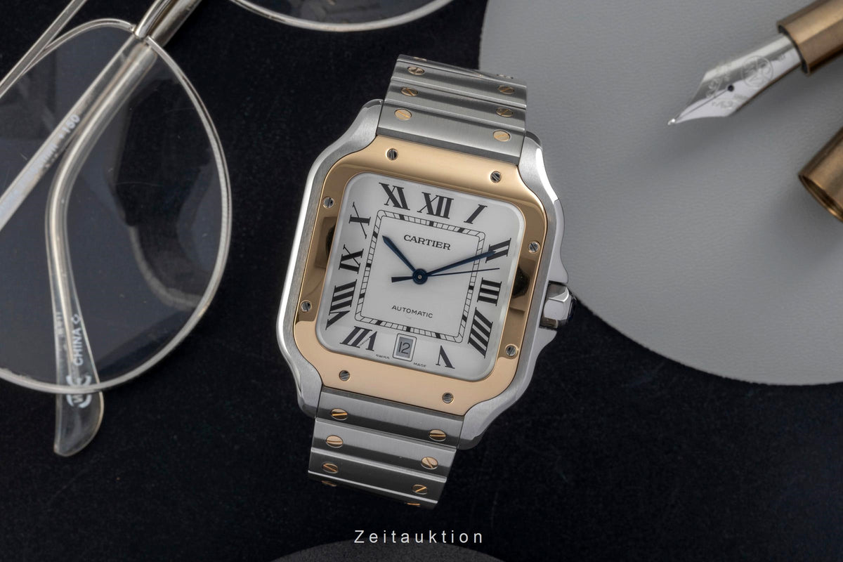 Cartier Santos steel / gold automatic men's watch W2SA0006 LP: 14000EUR  [2605132]