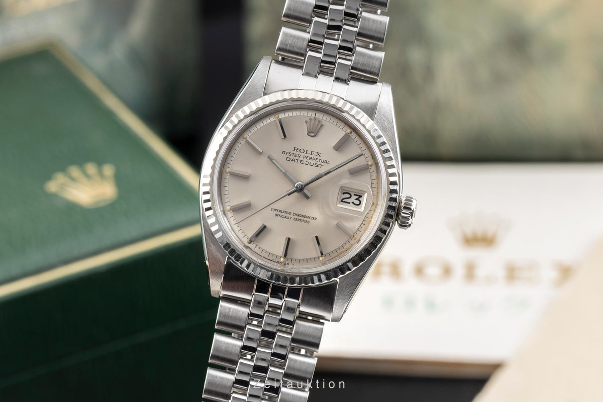 Rolex Datejust acero / oro blanco automático reloj para caballeros 1601 Vintage  [2605133]