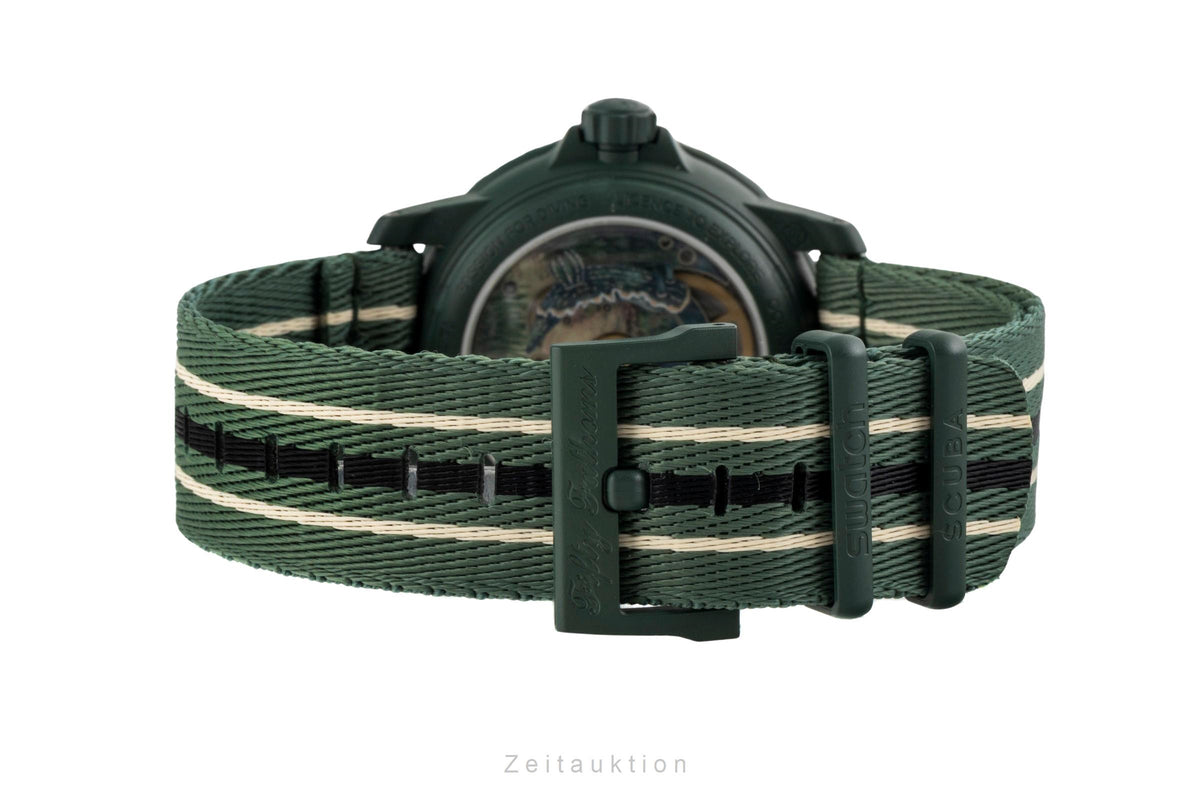 Swatch Blancpain Scuba Fifty Fathoms ceramic automatic men's watch SO35G100   [2605136]