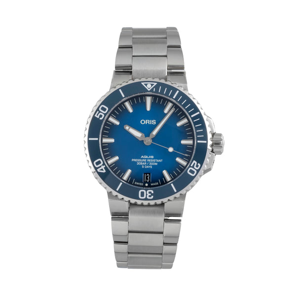 Oris Aquis Date acciaio automatismo orologio da uomo 01 400 7763 4135-07 8 24 09PEB LP: 3500EUR  [2605144]
