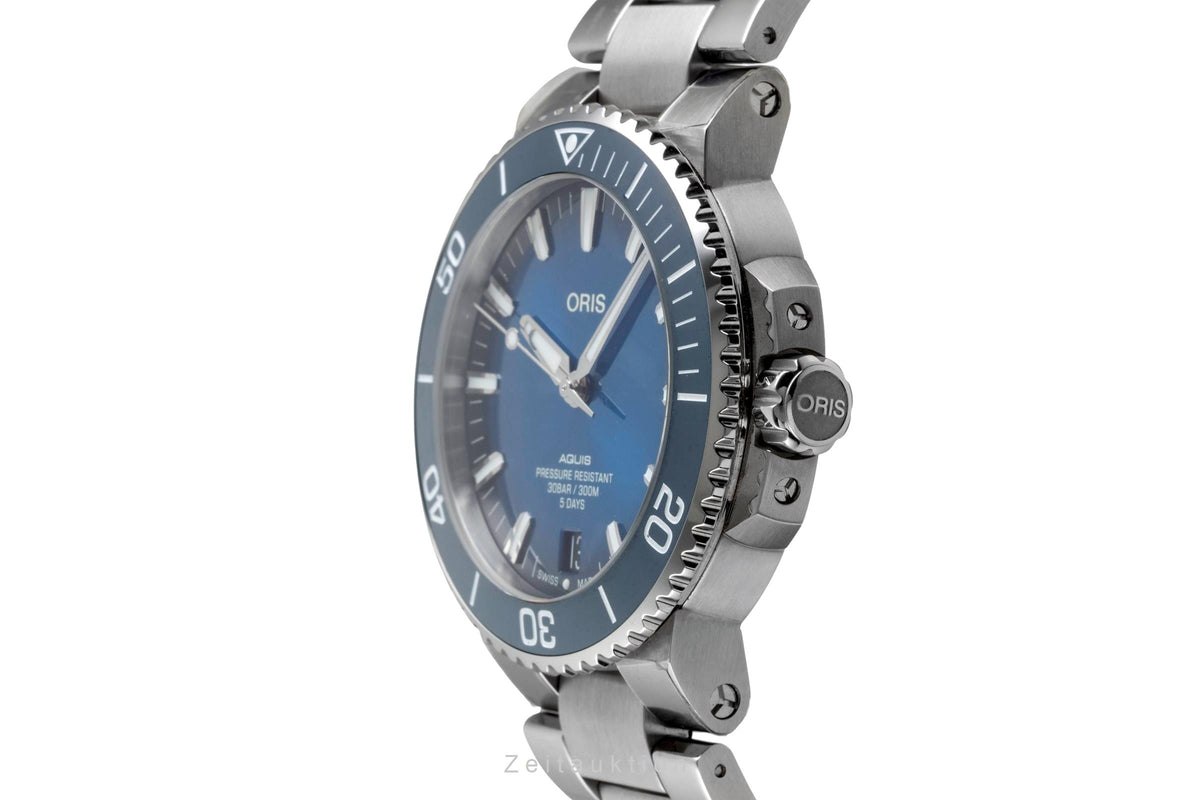 Oris Aquis Date acciaio automatismo orologio da uomo 01 400 7763 4135-07 8 24 09PEB LP: 3500EUR  [2605144]