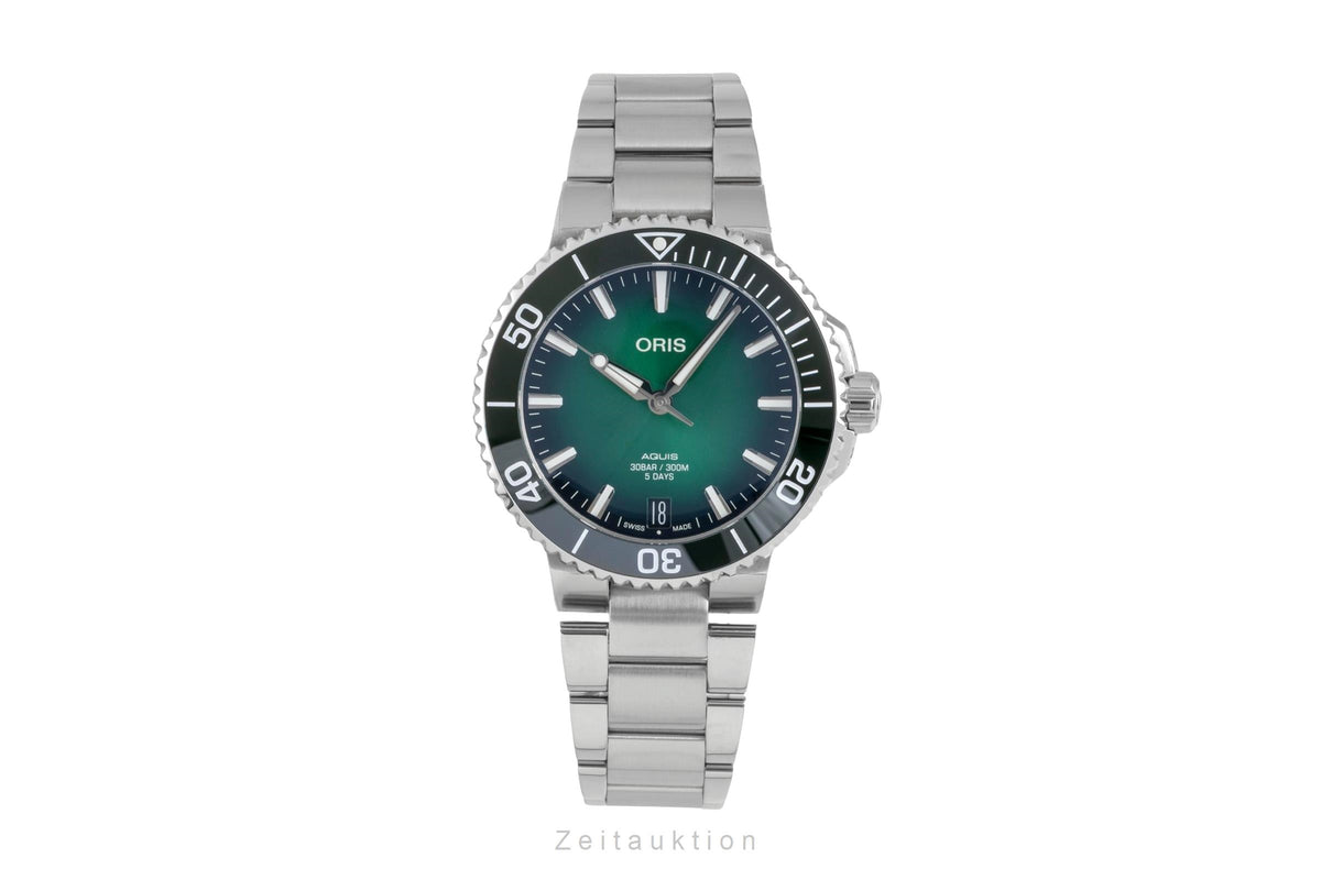 Oris Aquis Date acciaio automatismo orologio da uomo 01 400 7769 4157-07 8 22 09PEB LP: 3500EUR  [2605151]