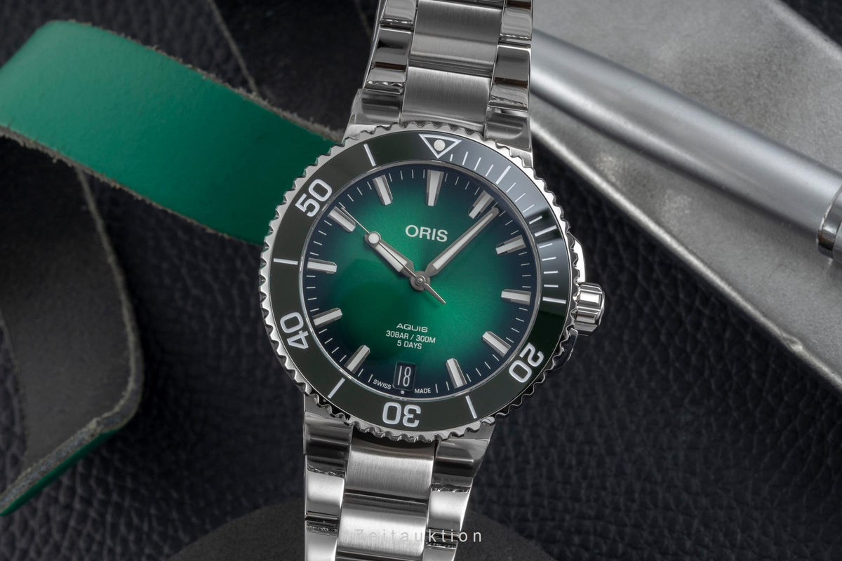 Oris Aquis Date acciaio automatismo orologio da uomo 01 400 7769 4157-07 8 22 09PEB LP: 3500EUR  [2605151]