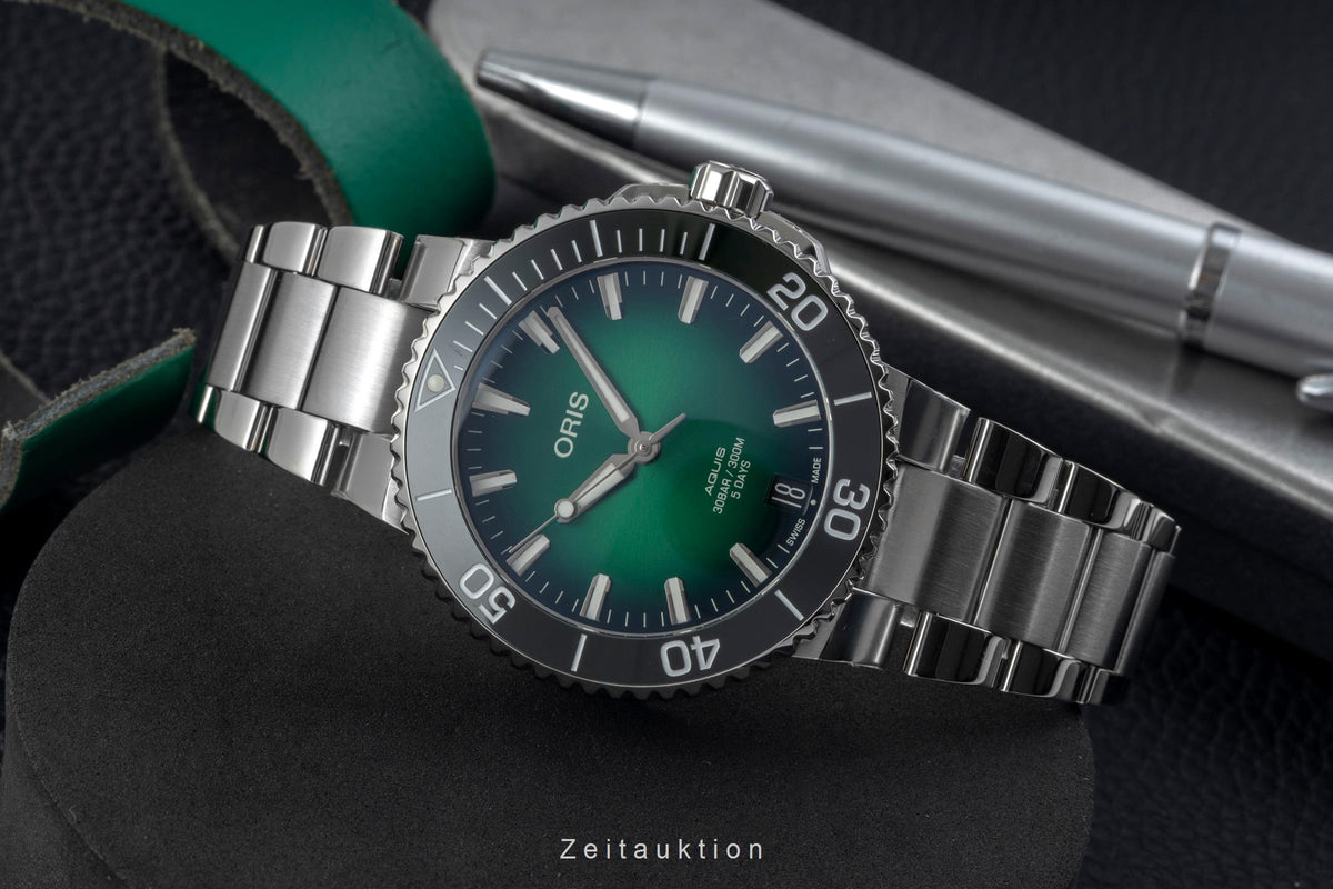 Oris Aquis Date acciaio automatismo orologio da uomo 01 400 7769 4157-07 8 22 09PEB LP: 3500EUR  [2605151]