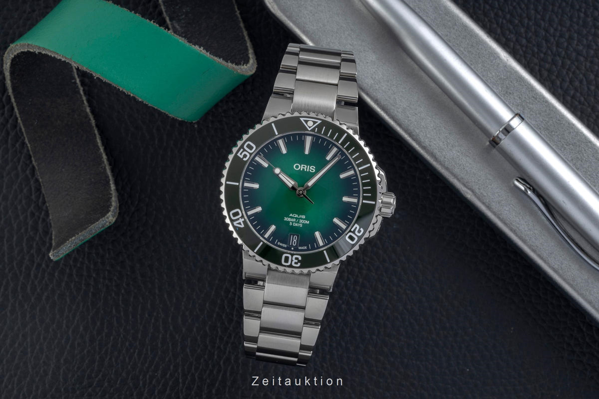 Oris Aquis Date acciaio automatismo orologio da uomo 01 400 7769 4157-07 8 22 09PEB LP: 3500EUR  [2605151]